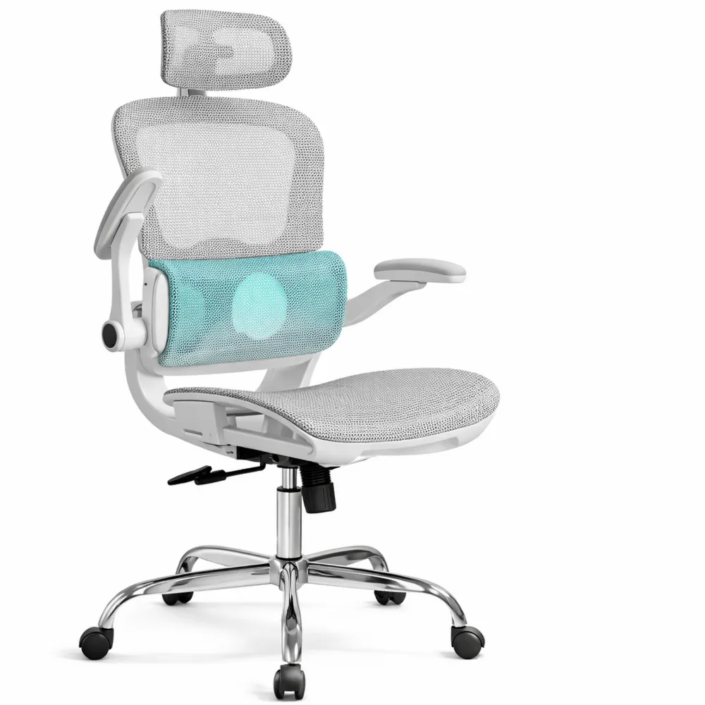 Sedia da Ufficio Ergonomica con Schienale Traspirante e Poggiatesta Regolabile