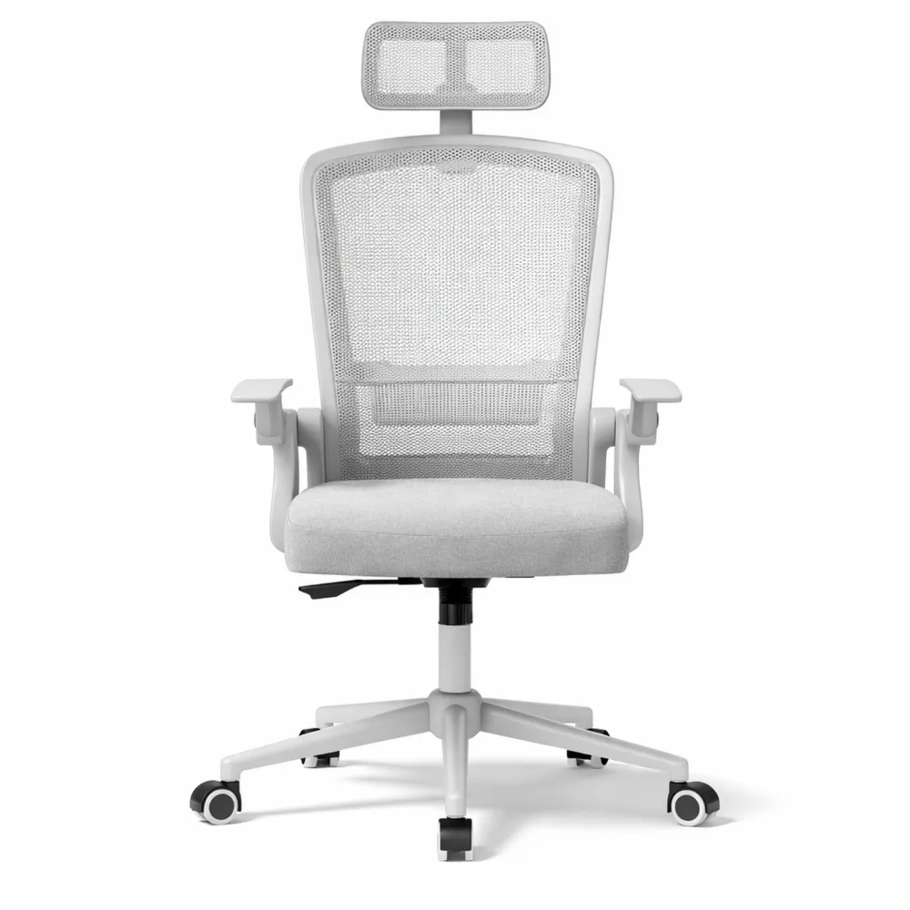 Sedia Ergonomica per Ufficio con Braccioli Pieghevoli e Altezza Regolabile