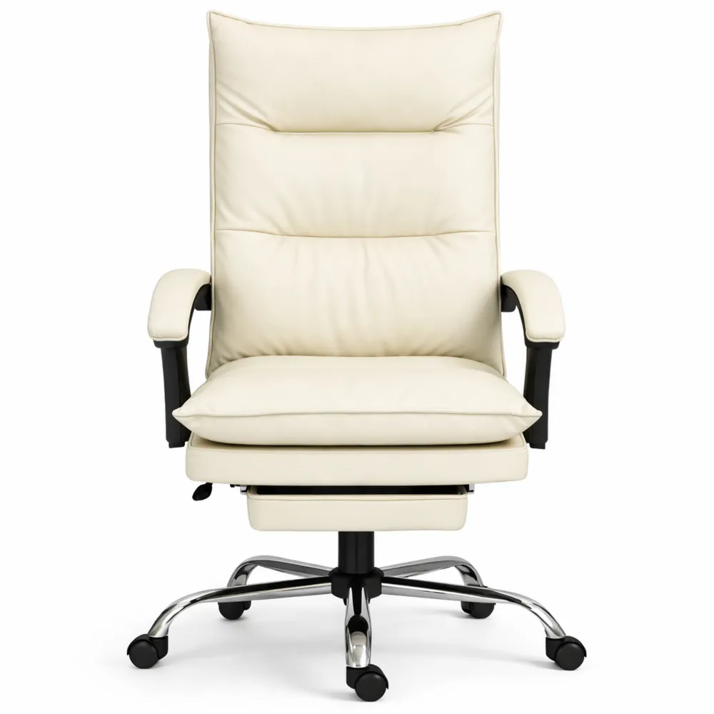 Sedia Ufficio Ergonomica Reclinabile con Poggiapiedi e Altezza Regolabile