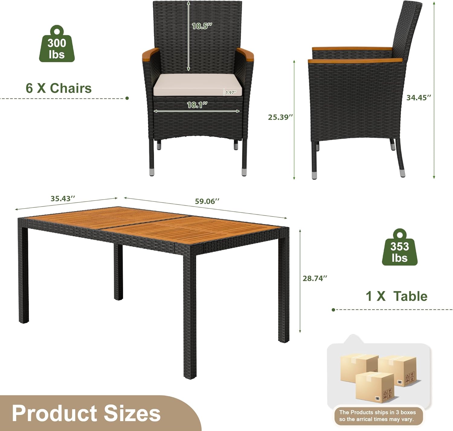 Dining 7 PCS Furniture