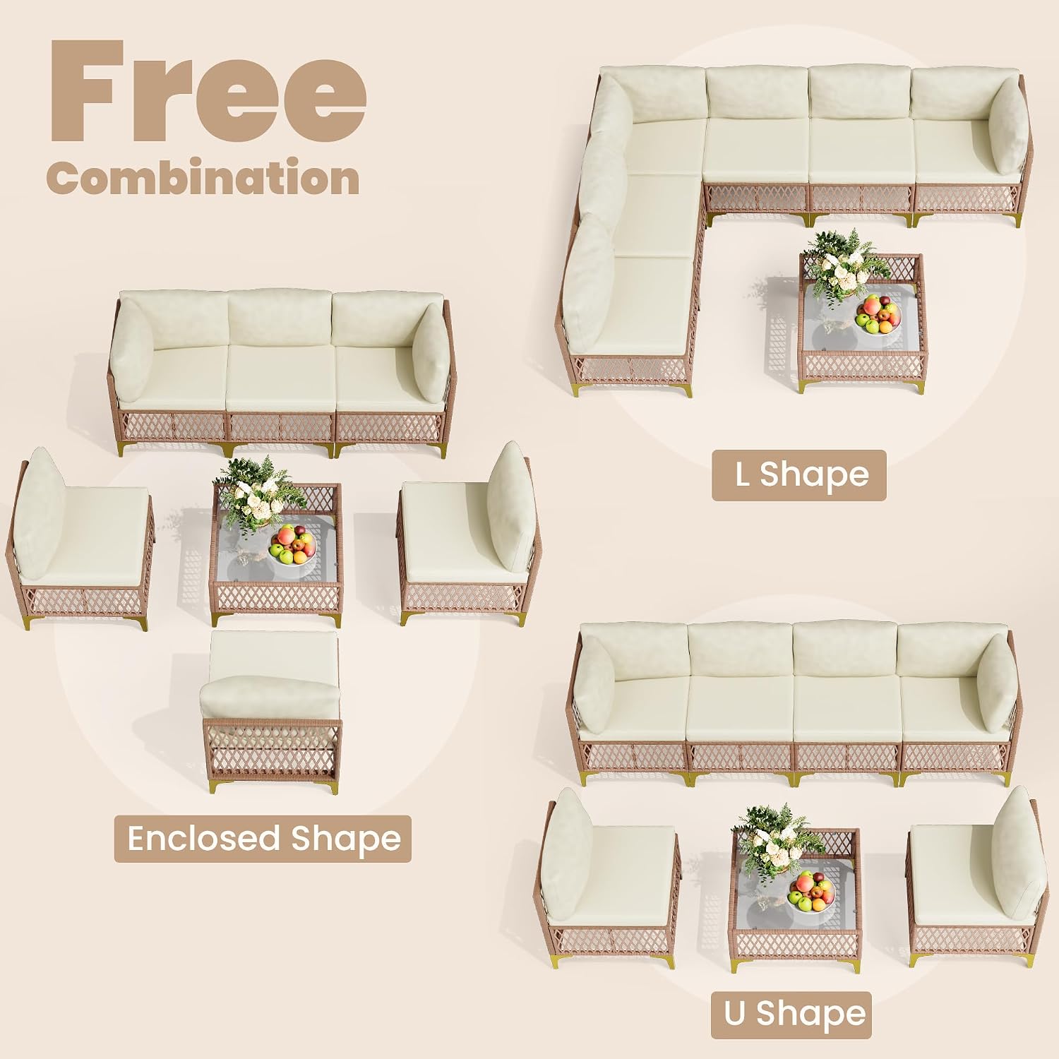 7-Piece Wicker Outdoor Furniture Set