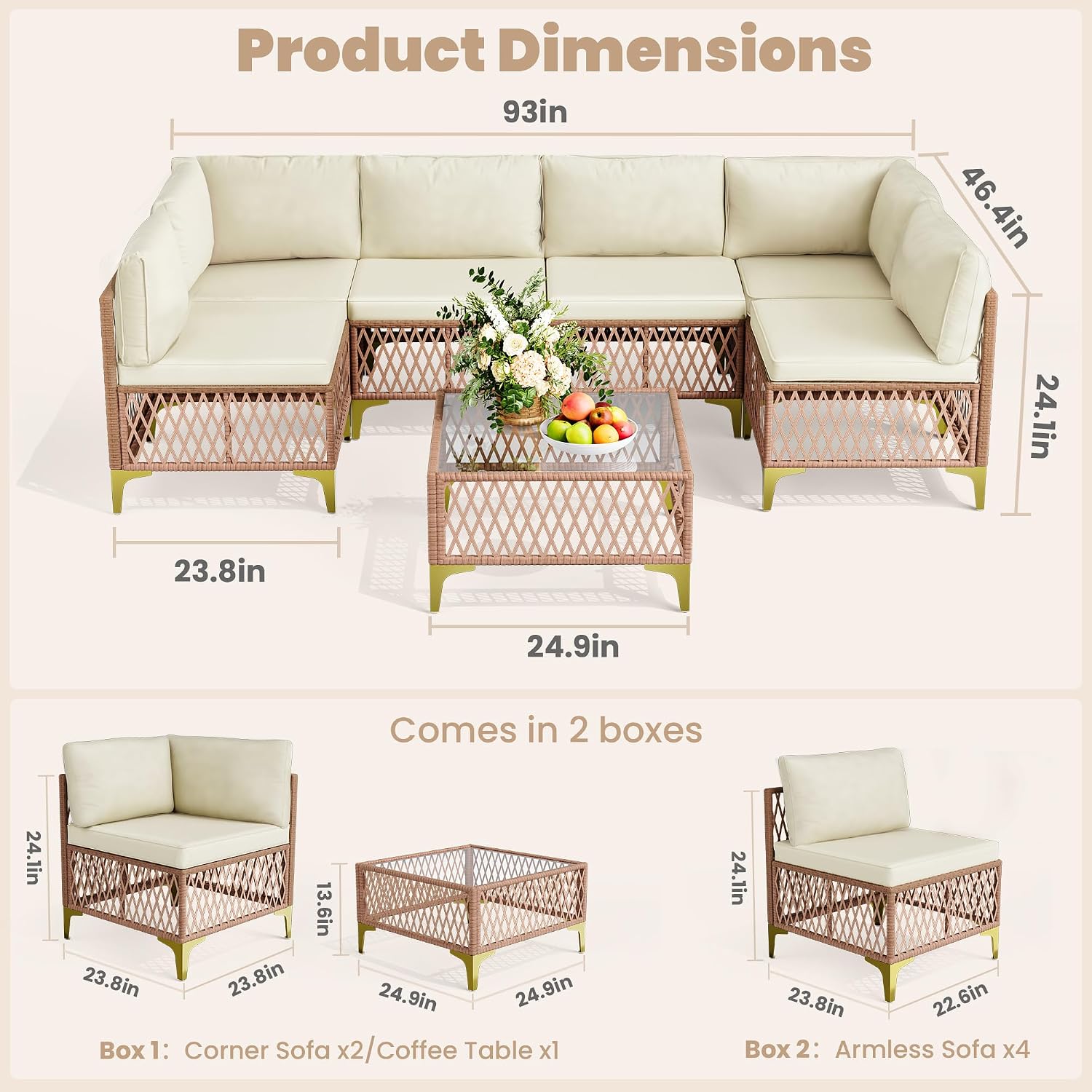 7-Piece Wicker Outdoor Furniture Set