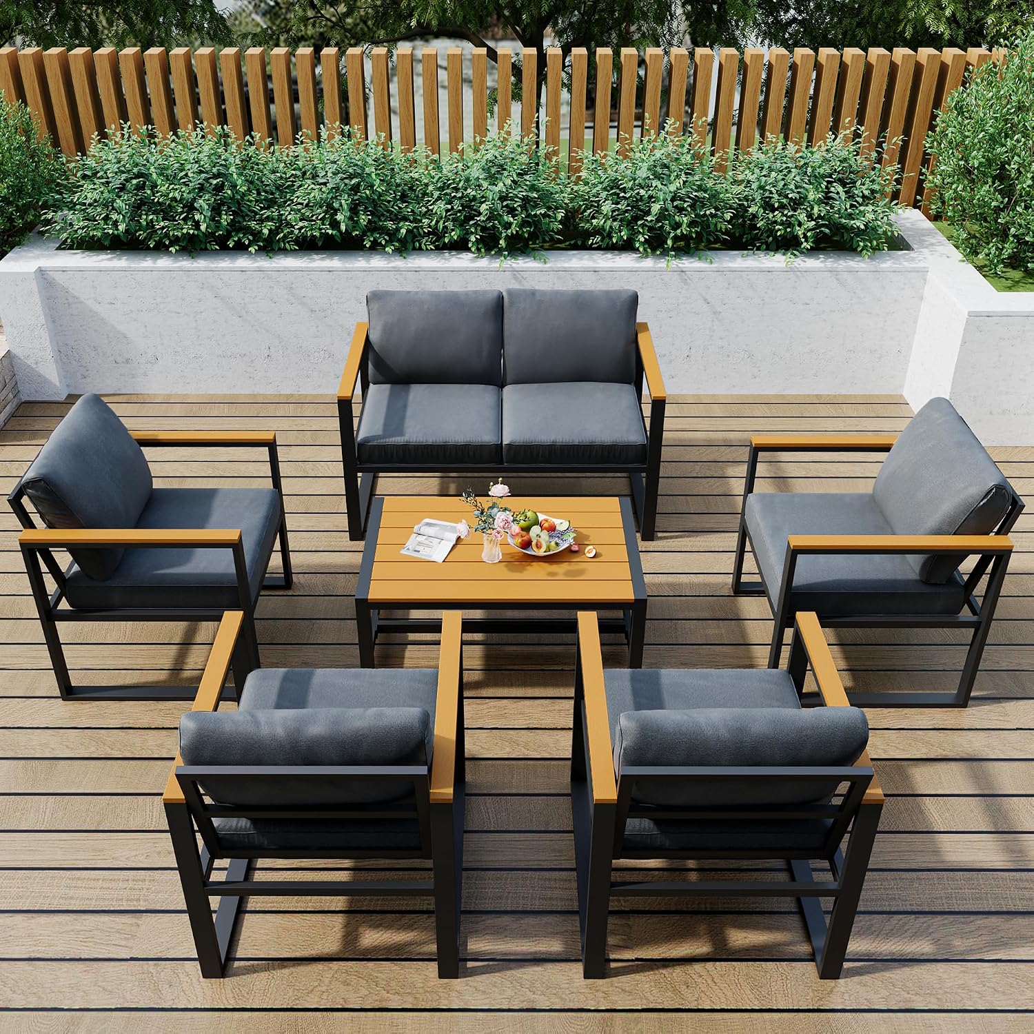 6 Pieces Outdoor Patio Furniture Set
