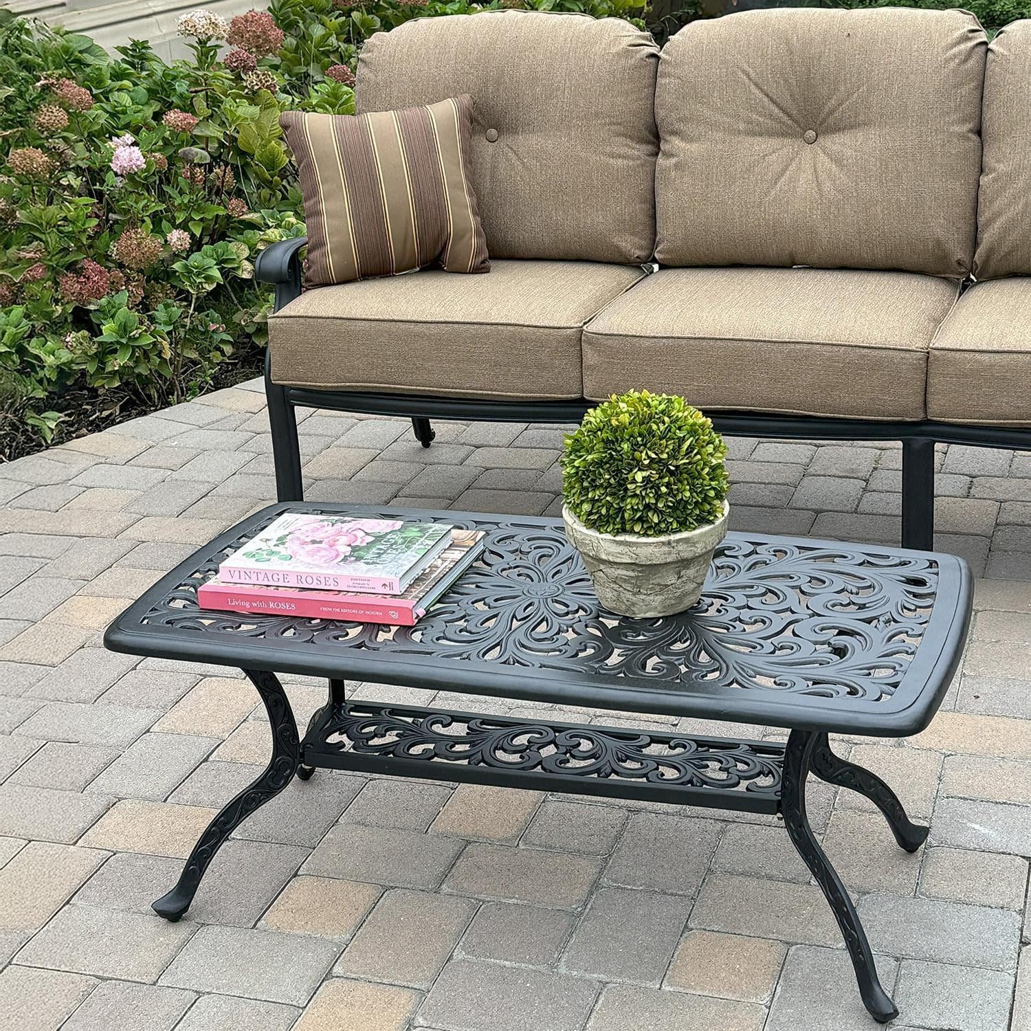 4-Piece Cast Aluminum Outdoor Seating Set