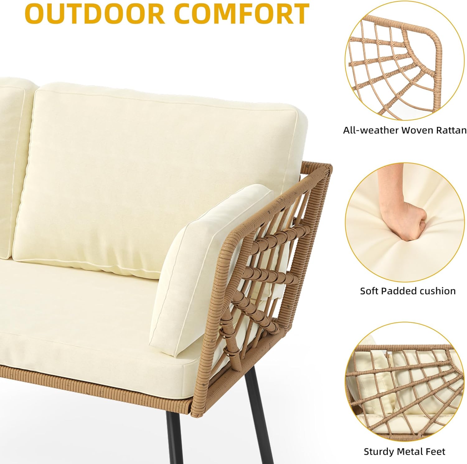 2 Pieces Patio Furniture Set