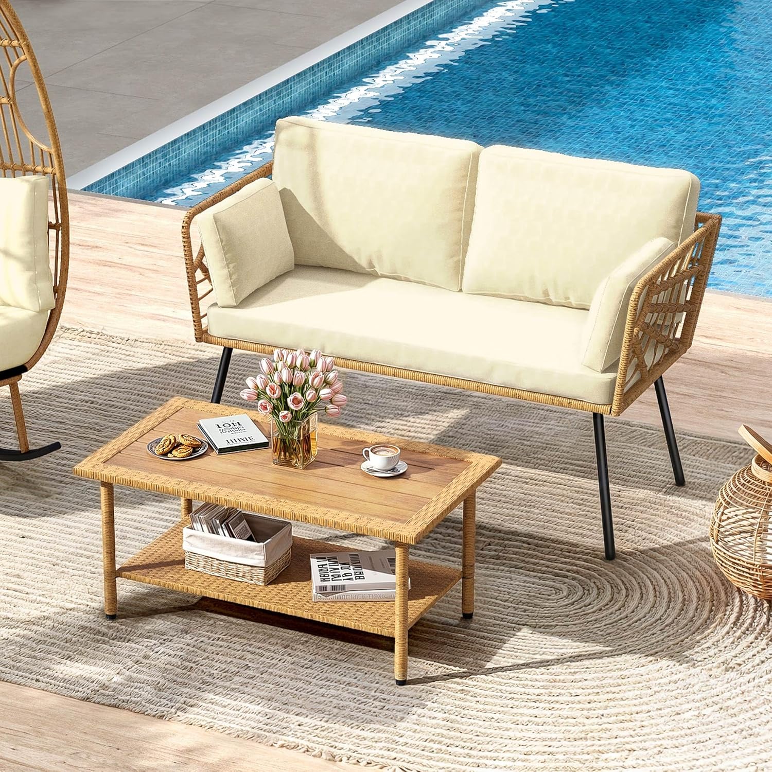 2 Pieces Patio Furniture Set