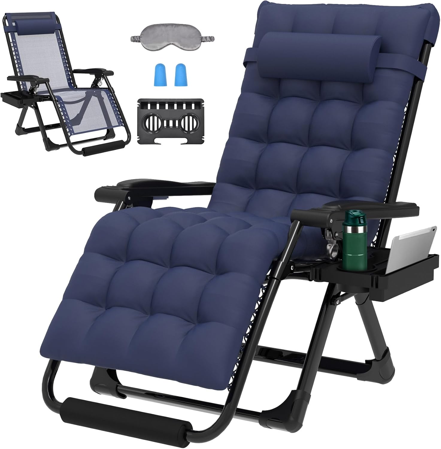 Zero Gravity Recliner Lounge Chair for Indoor and Outdoor, Reclining Camping Chair for Lawn