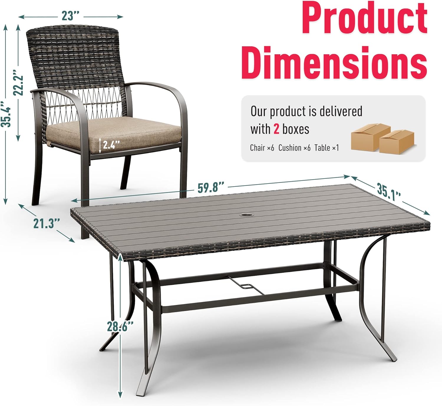 Patio Dining 7 Piece