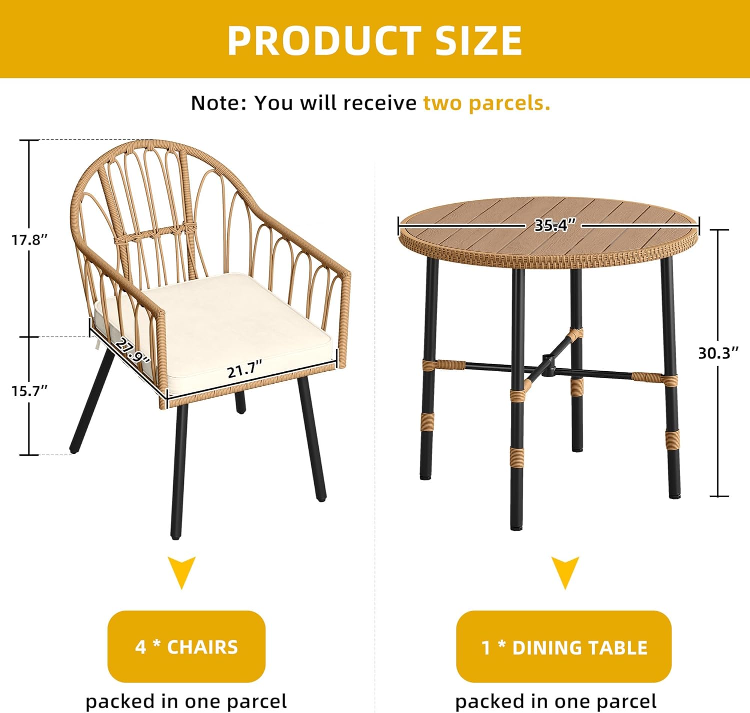 5 Piece Patio Dining Sets