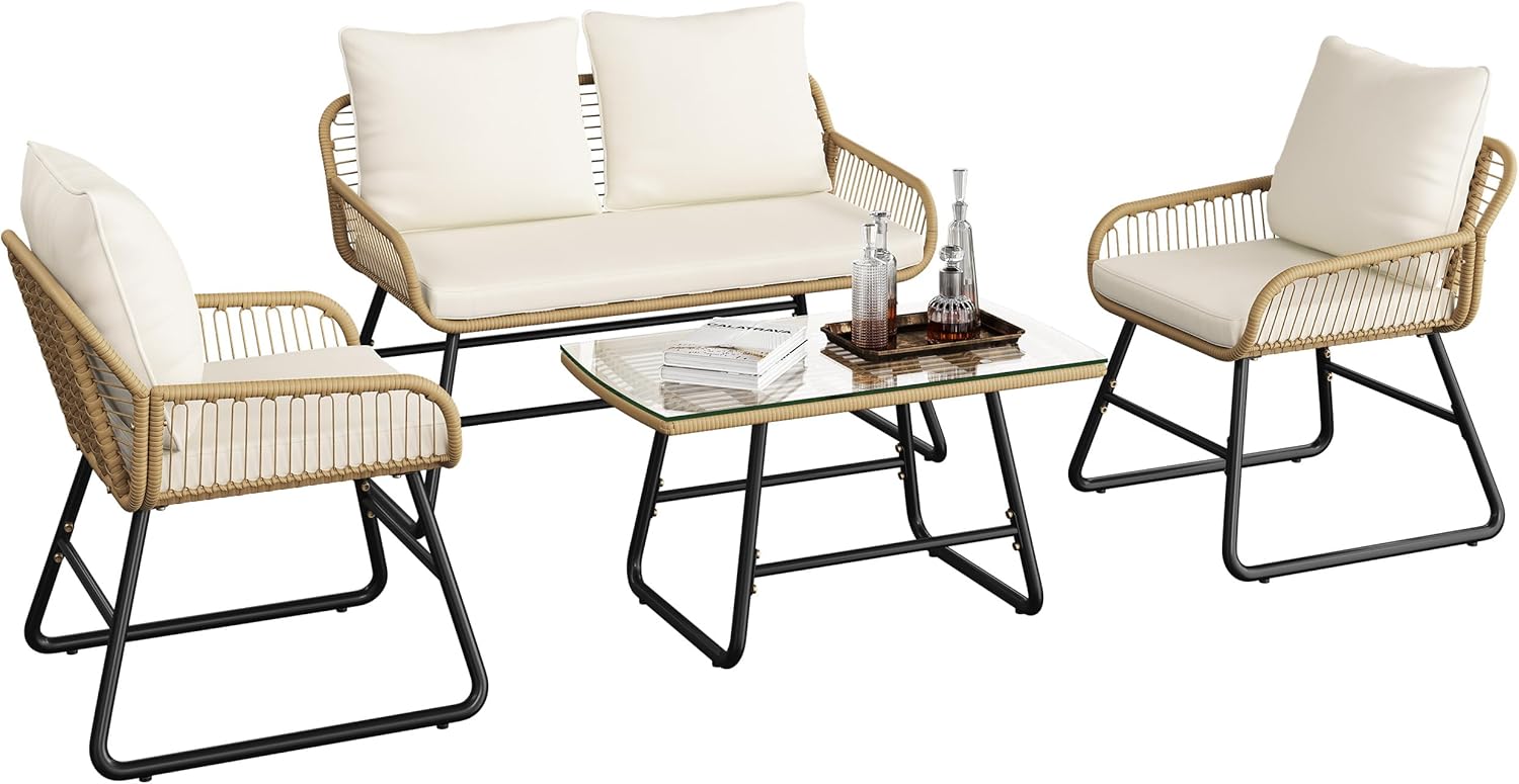 4 Piece Patio Furniture Set