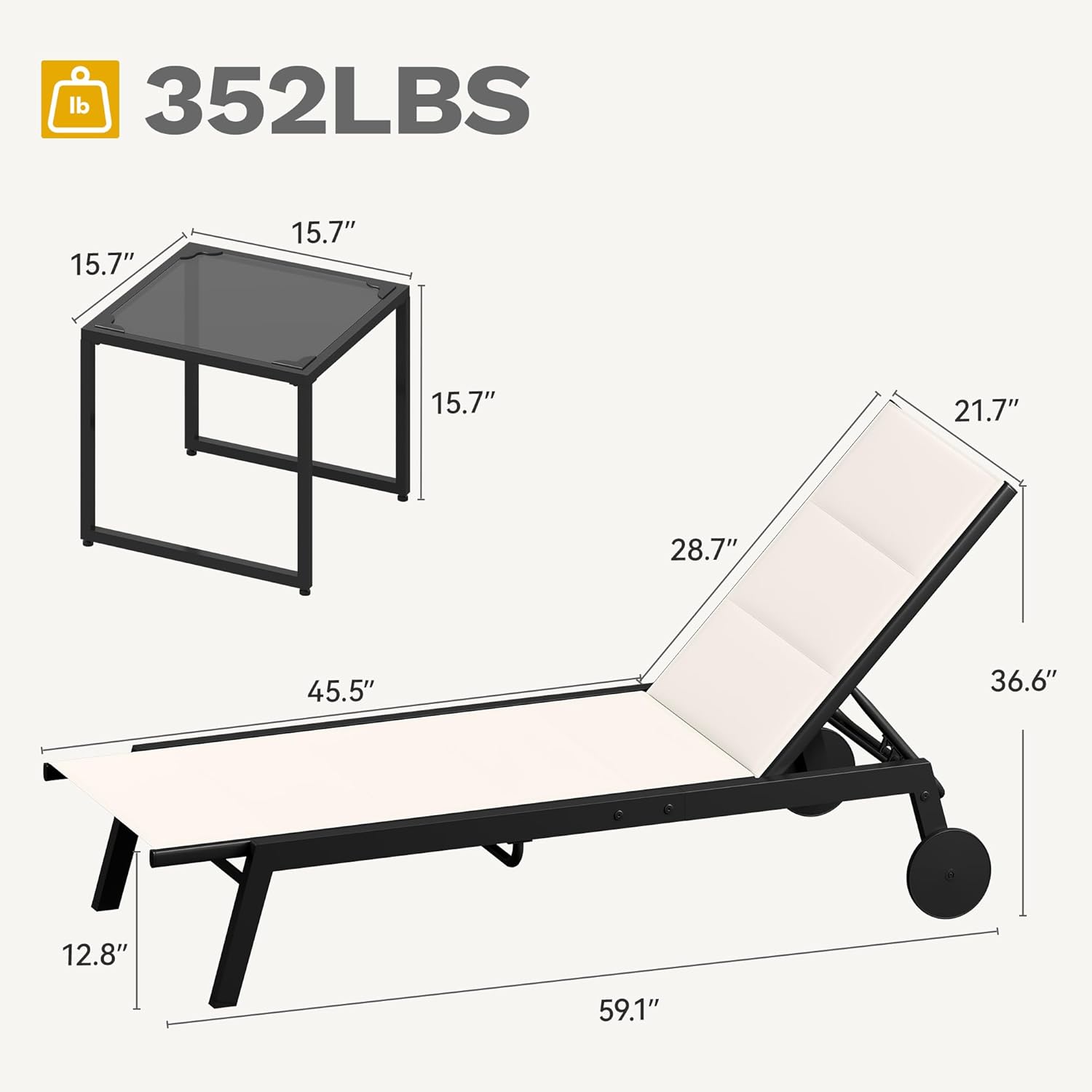 2 Patio Chaise Lounge Chairs
