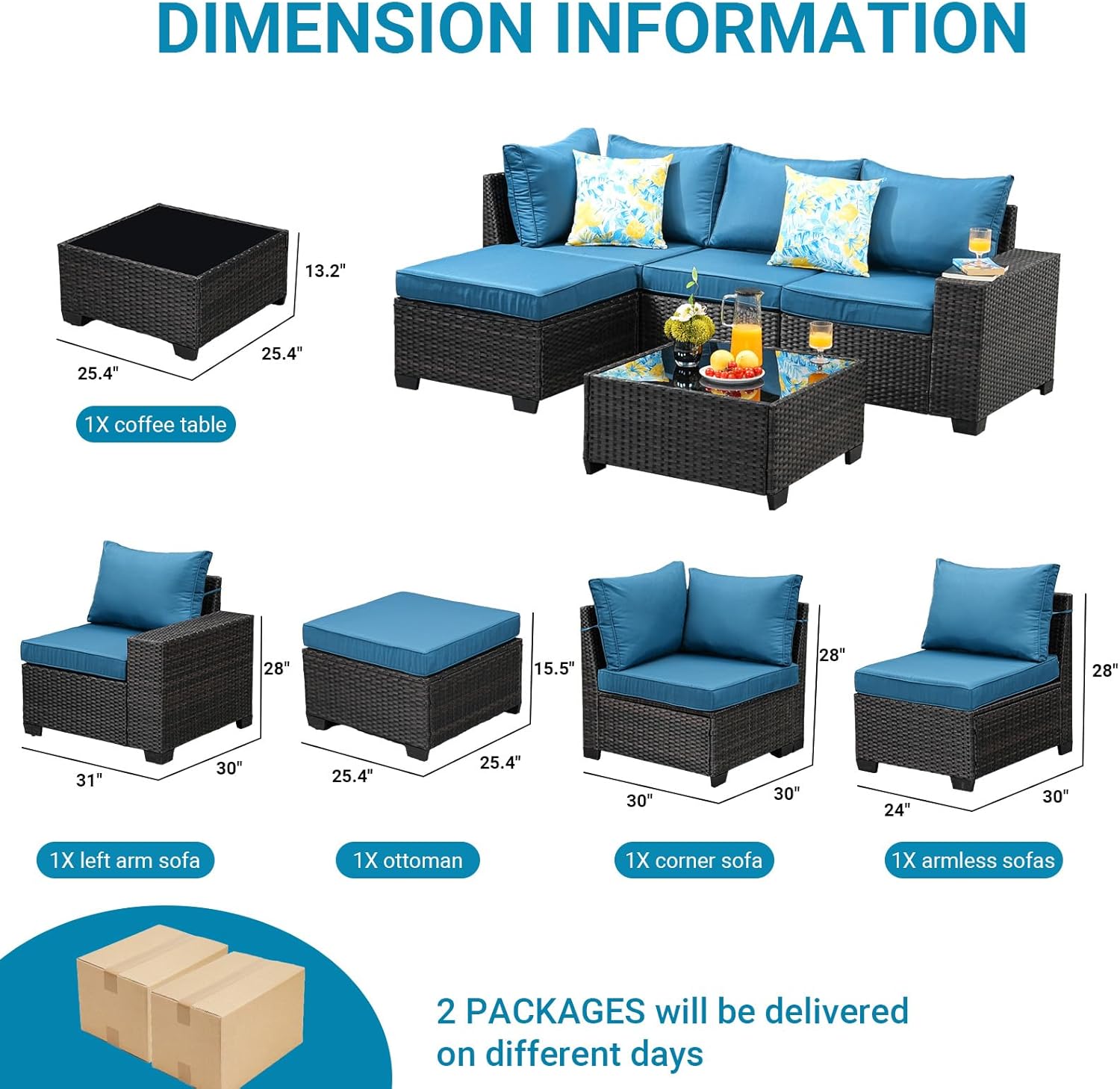 5-Piece Patio Furniture Set