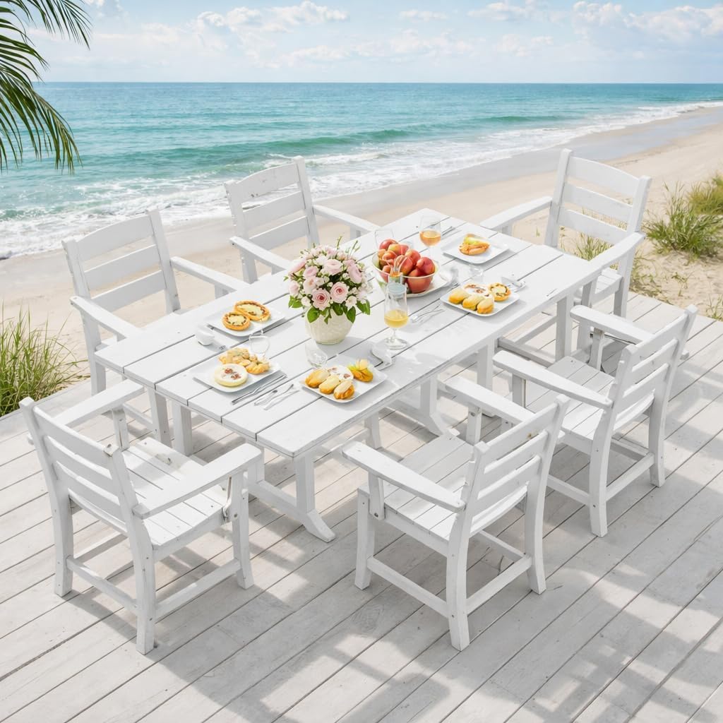 Patio Dining Set with 13ft Umbrella