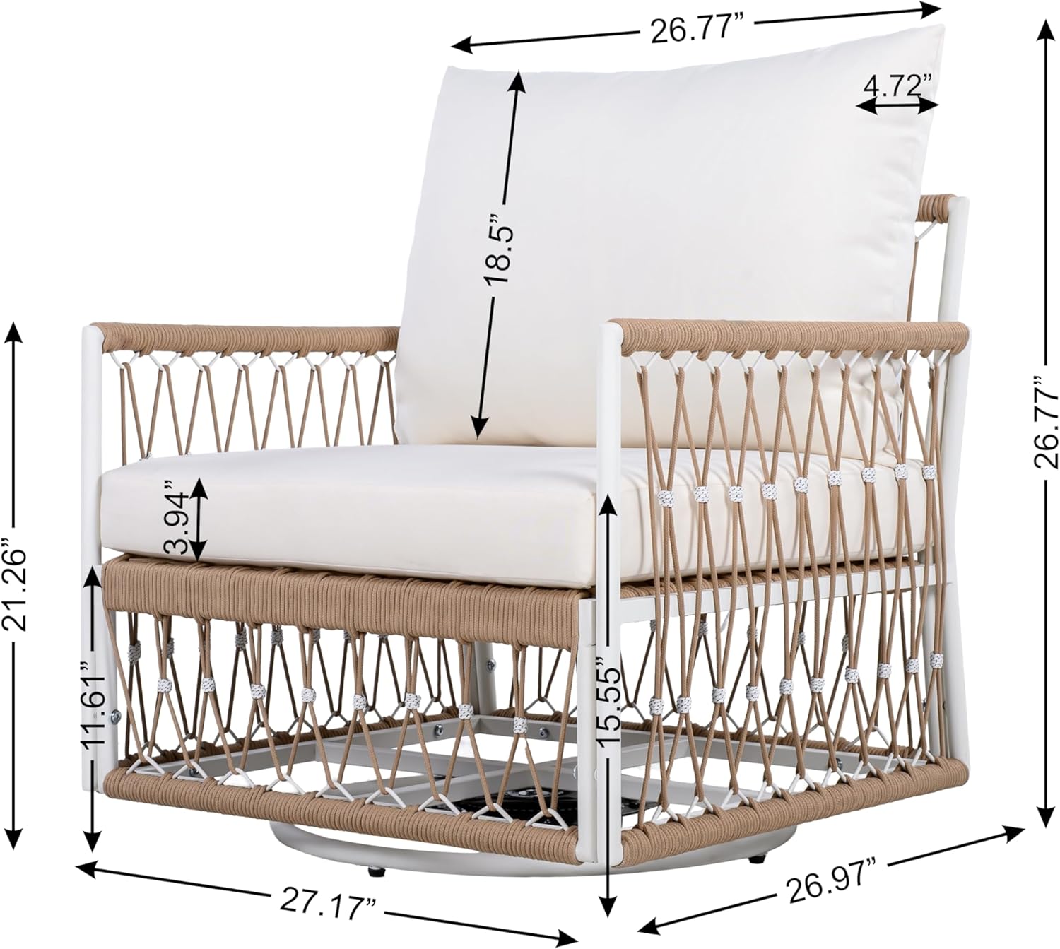 3-Piece Bohemian Outdoor Patio Furniture Set