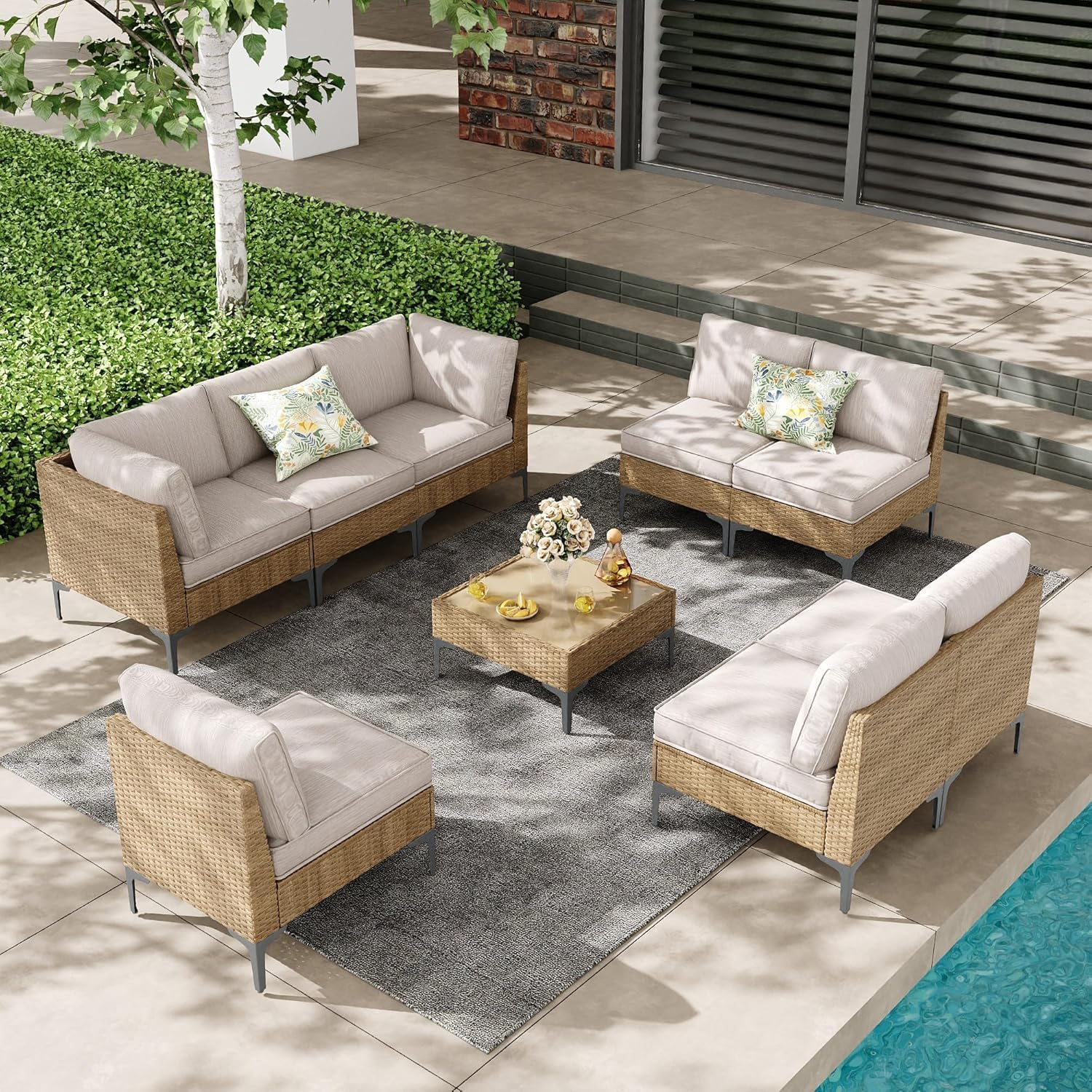 9-Piece Outdoor Patio Furniture Set