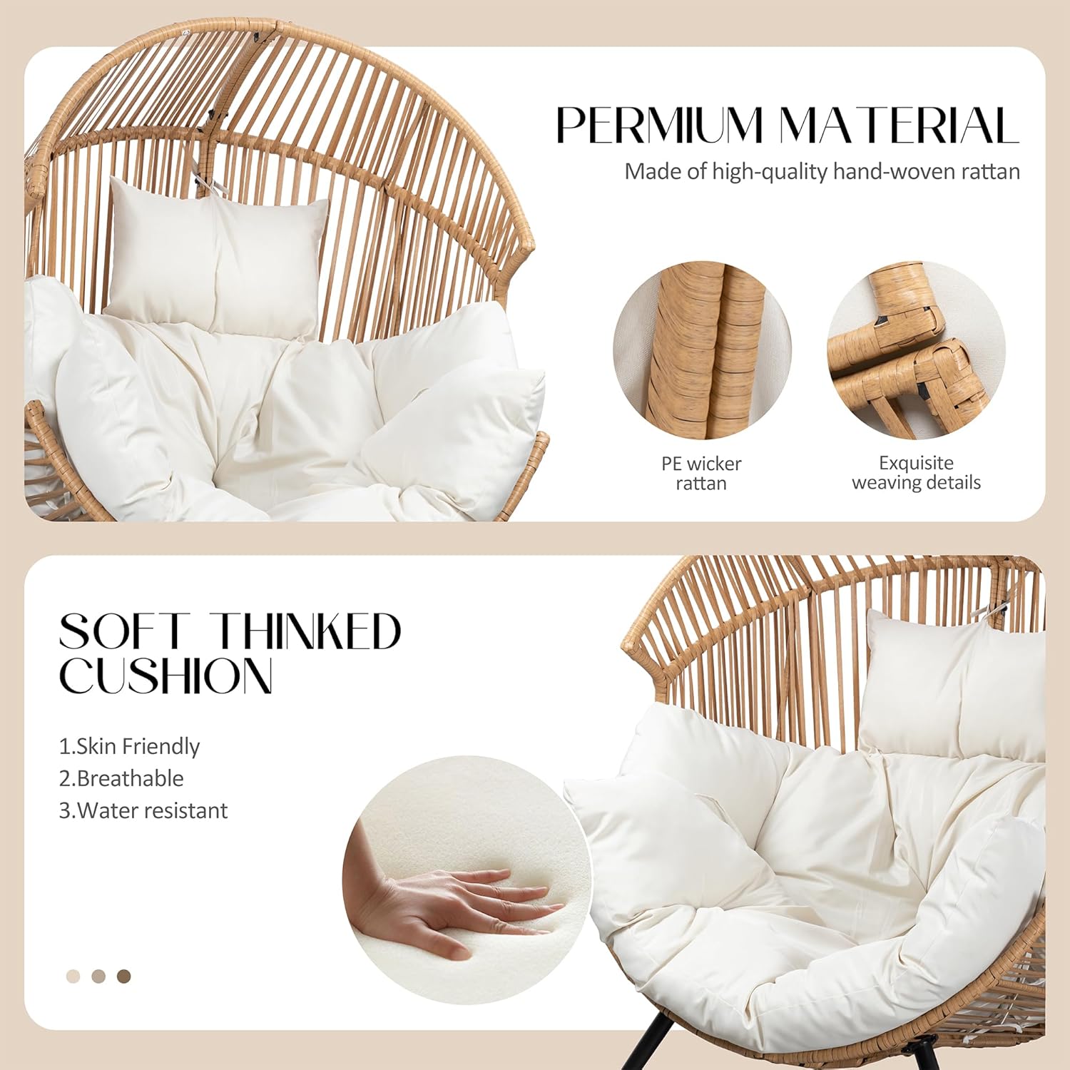 Egg Chair Wicker Outdoor Chairs