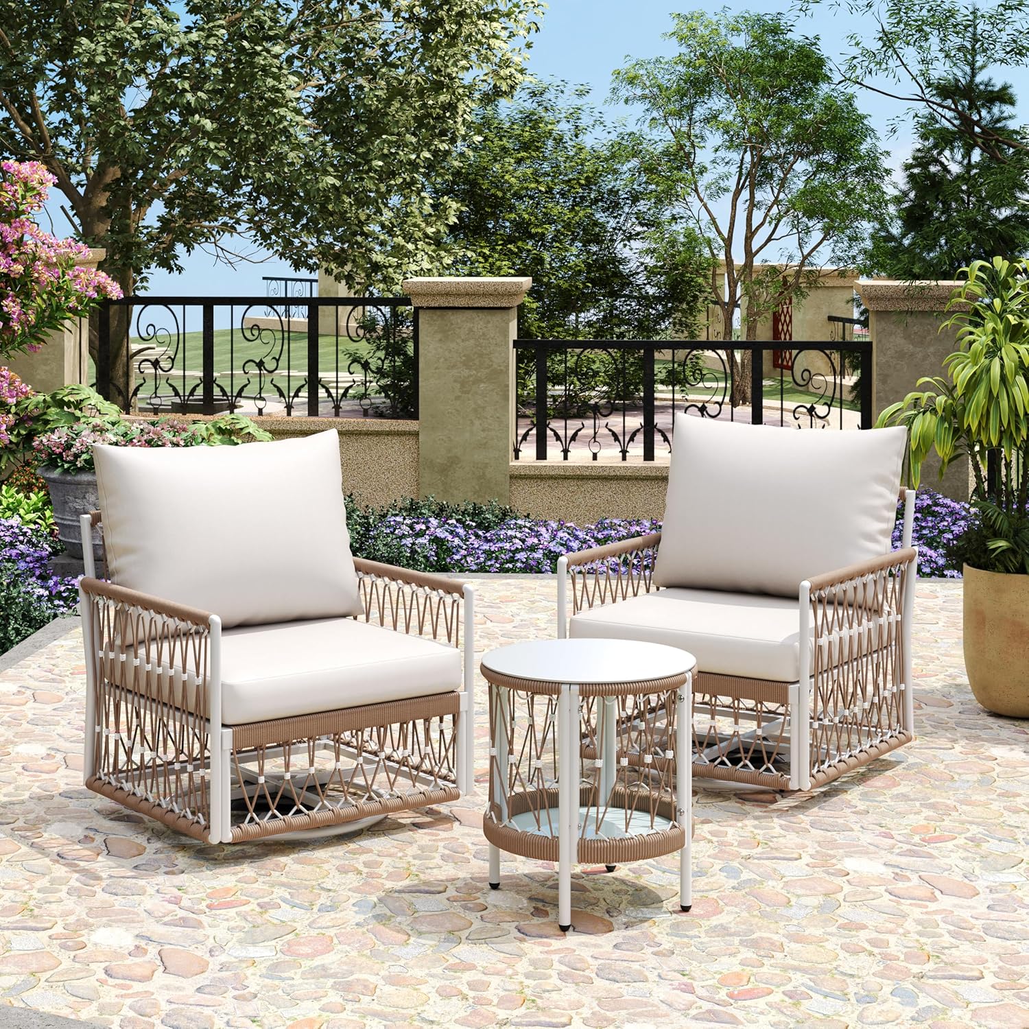3-Piece Bohemian Outdoor Patio Furniture Set