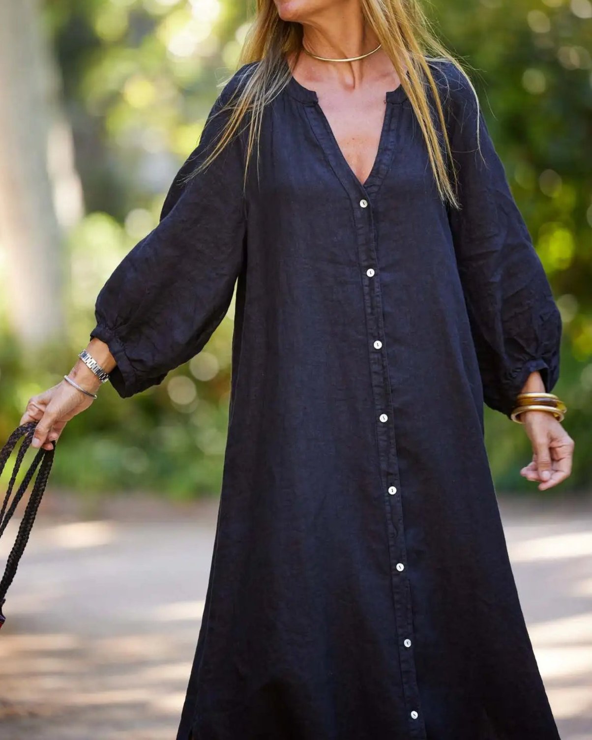 Casual long-sleeved cardigan Maxi dress