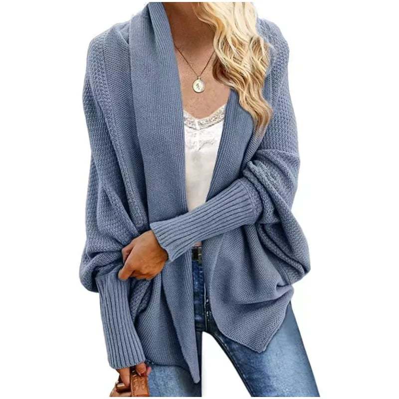 Women's Batwing Cable Knitted Slouchy Oversized Cardigan Sweater