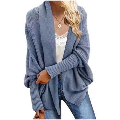 Women's Batwing Cable Knitted Slouchy Oversized Cardigan Sweater