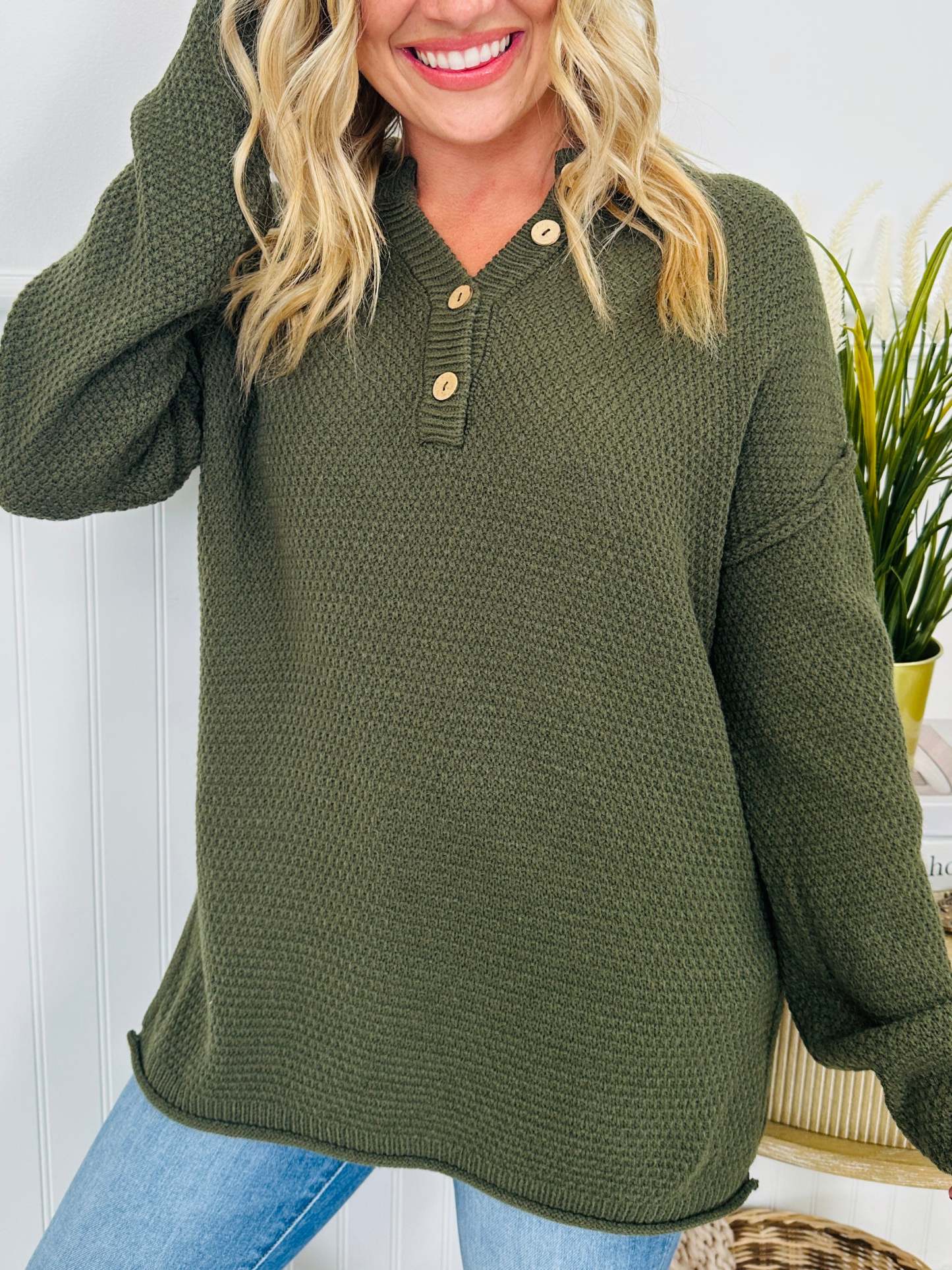 Reset Button Sweater In Multiple Colors