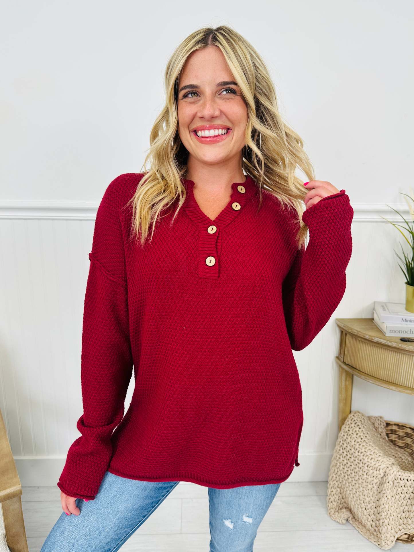 Reset Button Sweater In Multiple Colors