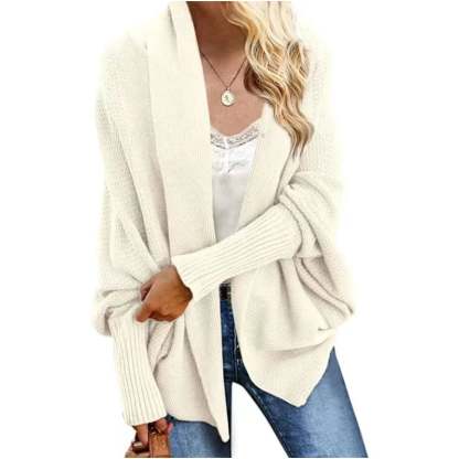 Women's Batwing Cable Knitted Slouchy Oversized Cardigan Sweater