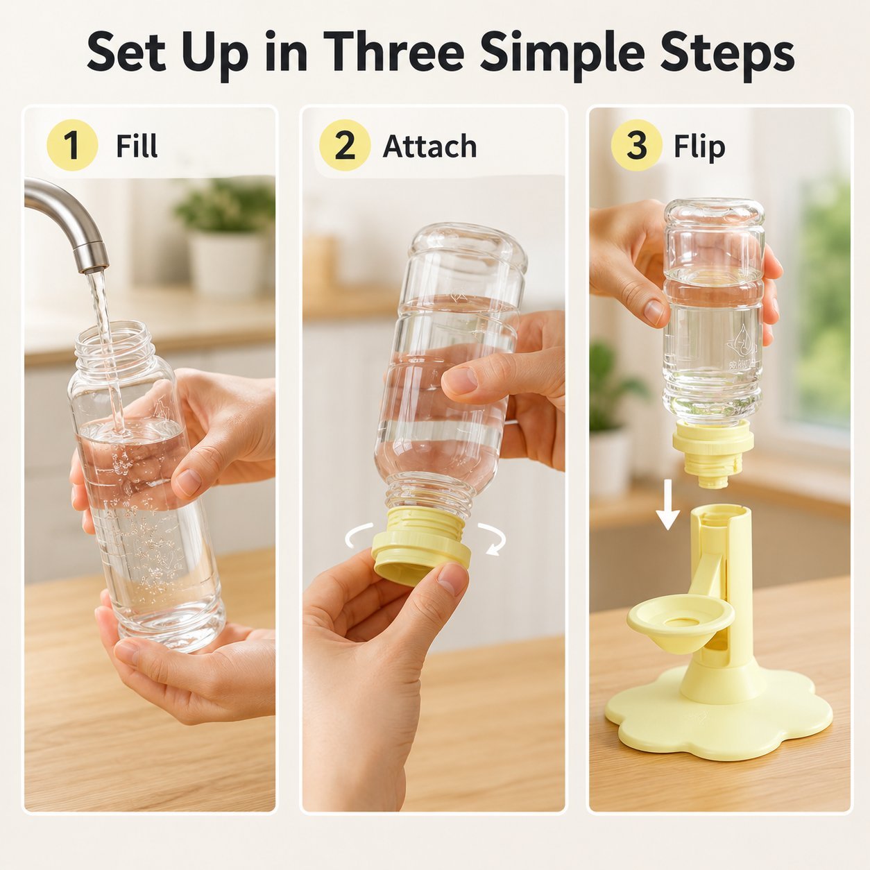 ✨ Gravity Cat Water Dispenser 🐱Cordless Raised Pet Water Bowl Anti-Spill ⚡No Electricity Needed