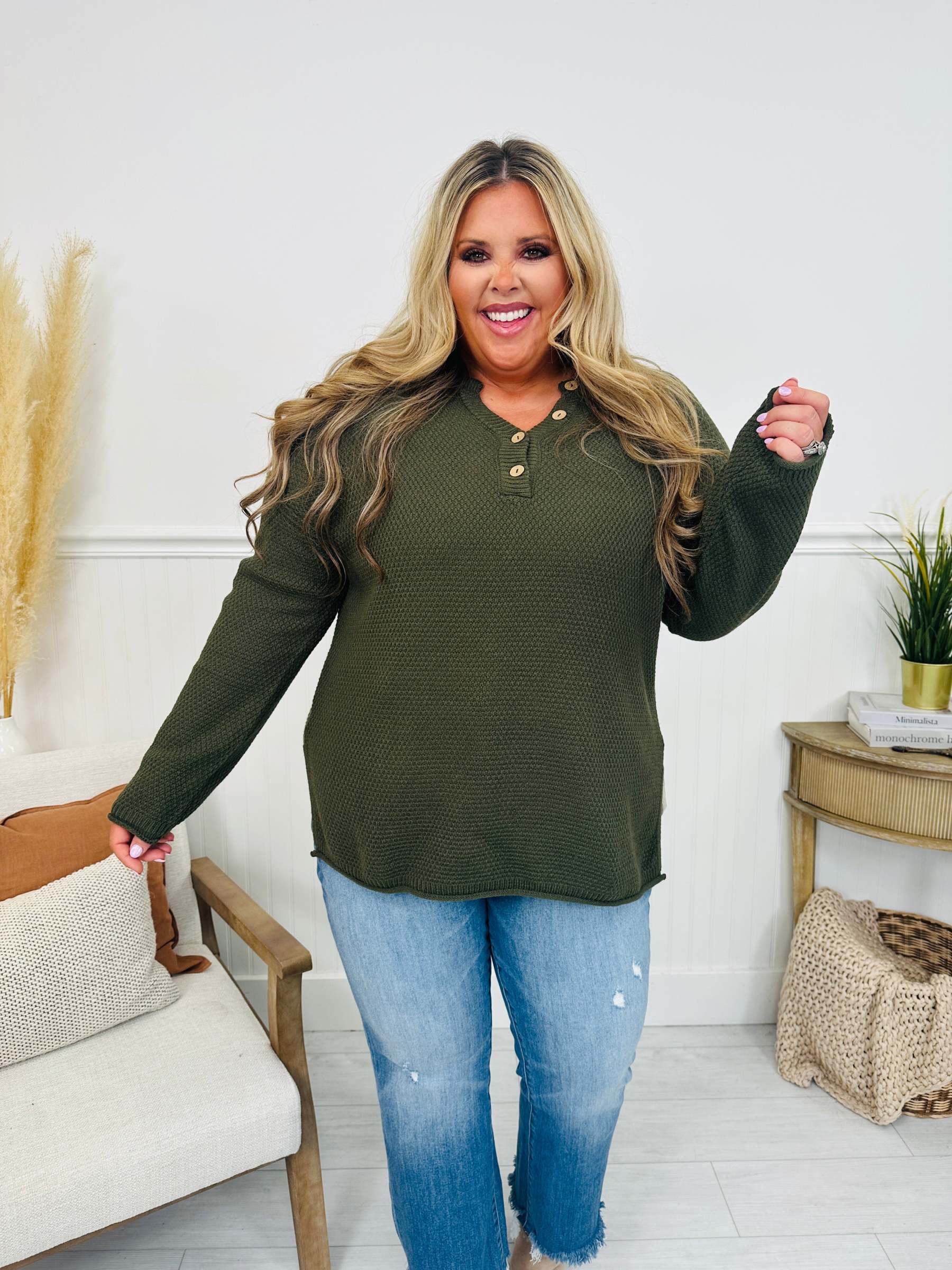 Reset Button Sweater In Multiple Colors