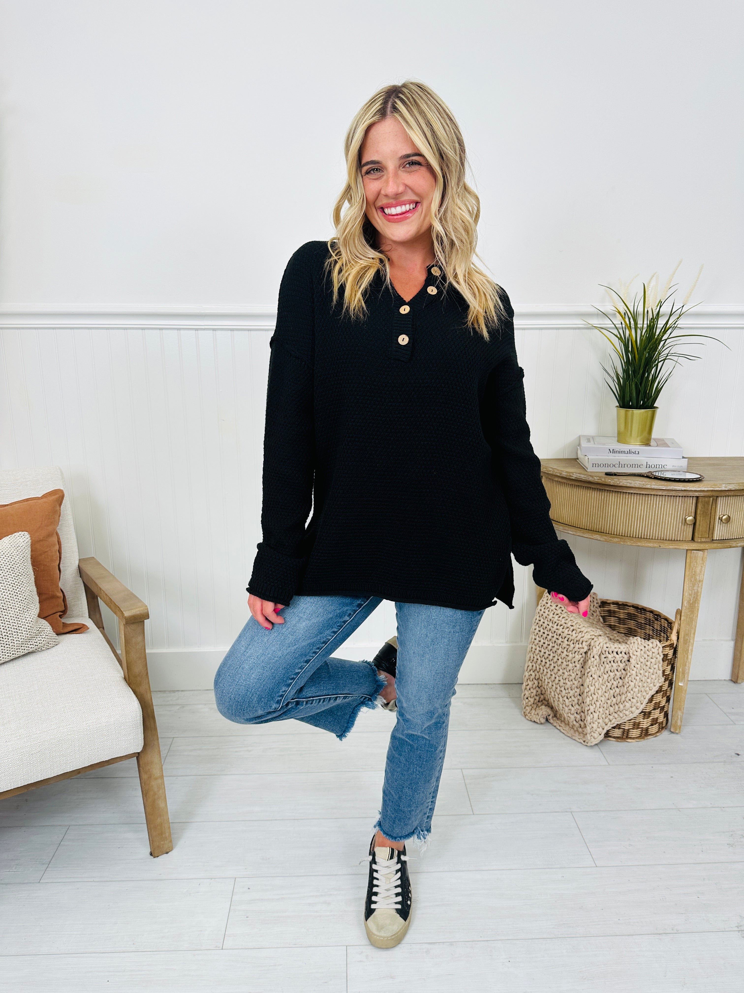 Reset Button Sweater In Multiple Colors