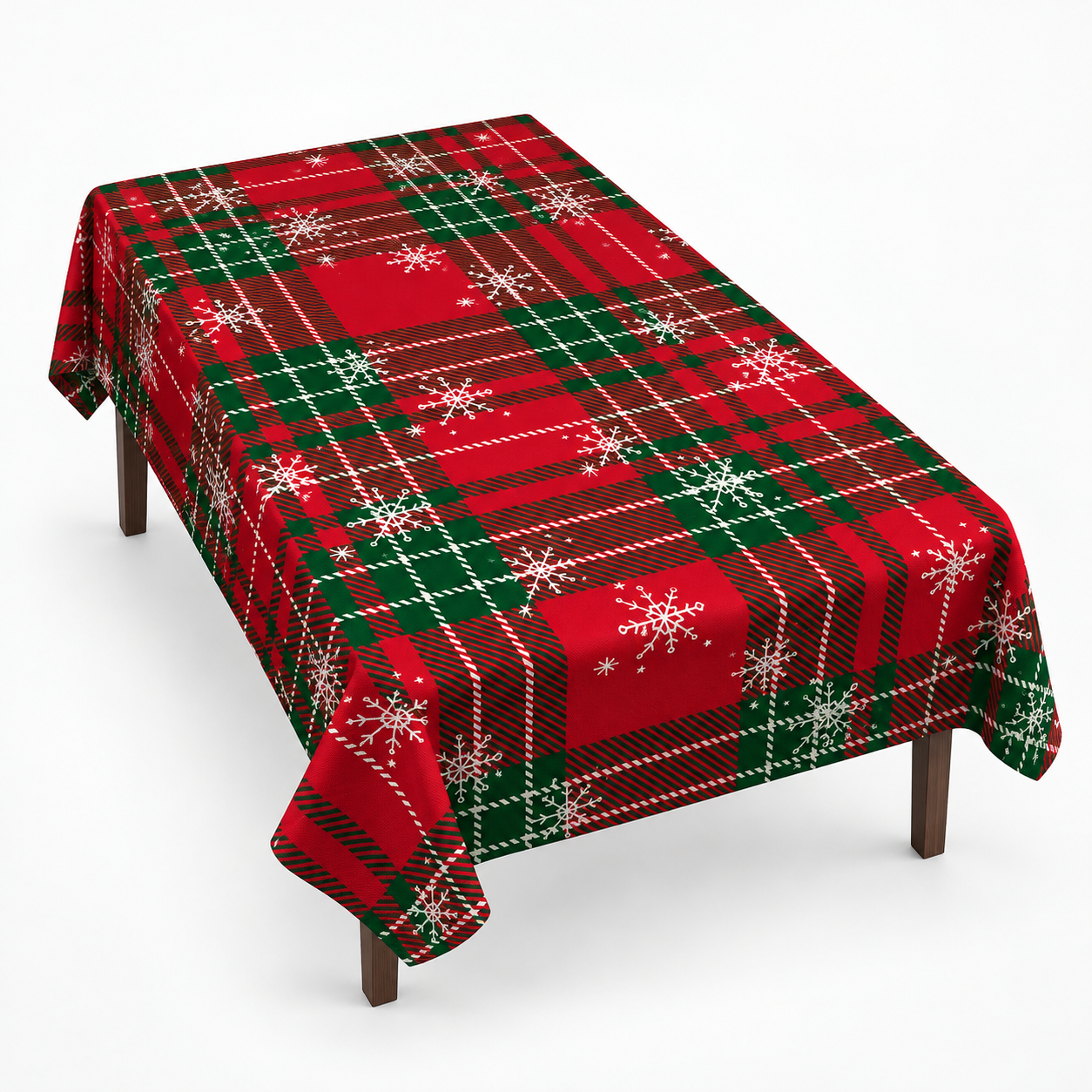 Red Bow Printed Christmas Tablecloth