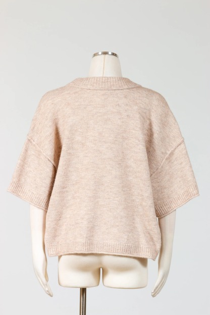 Elbow Sleeve Crewneck Sweater