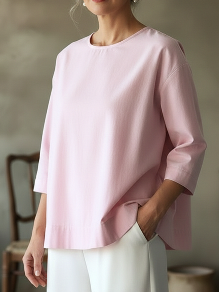 Elegant Backless Design 100% Cotton Shirt Top