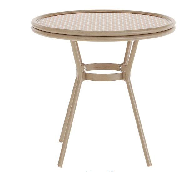 Round Indoor/Outdoor Commercial Bistro Set with Table and Two Chairs