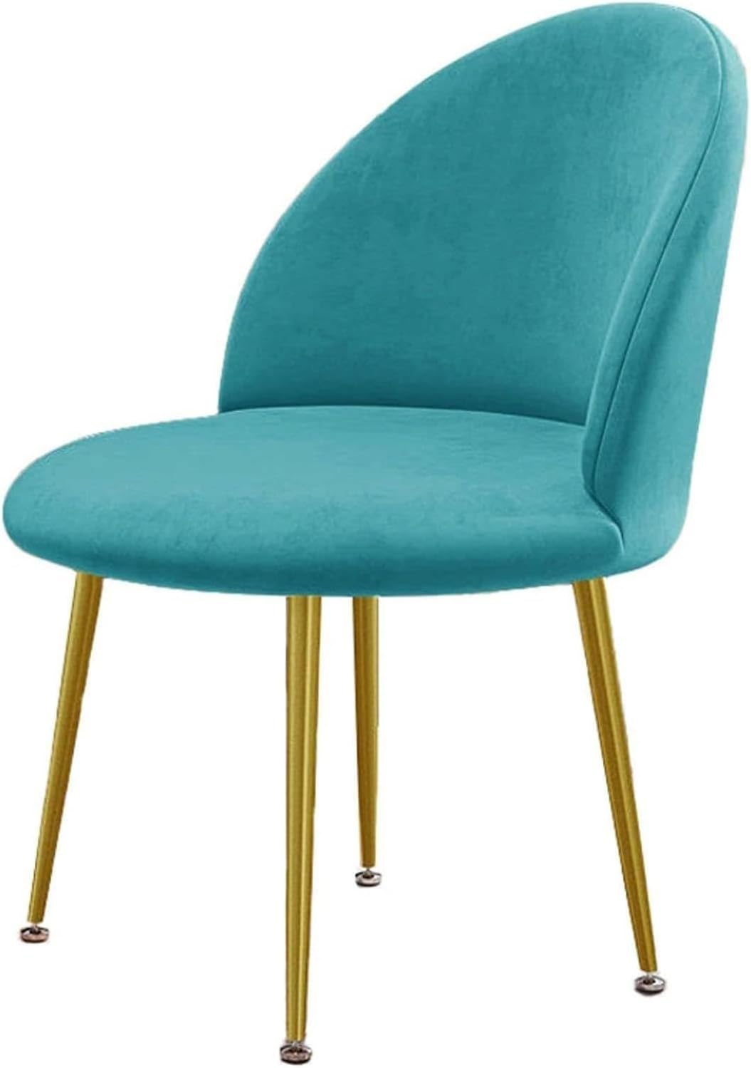 Luxury Velvet Curved Back Dining Chair Covers Super Soft Semicircle Back Chair Slipcovers Mid Century Modern Solid Color High Back Chair Protectors for Hotel Banquet(15,1PCS)