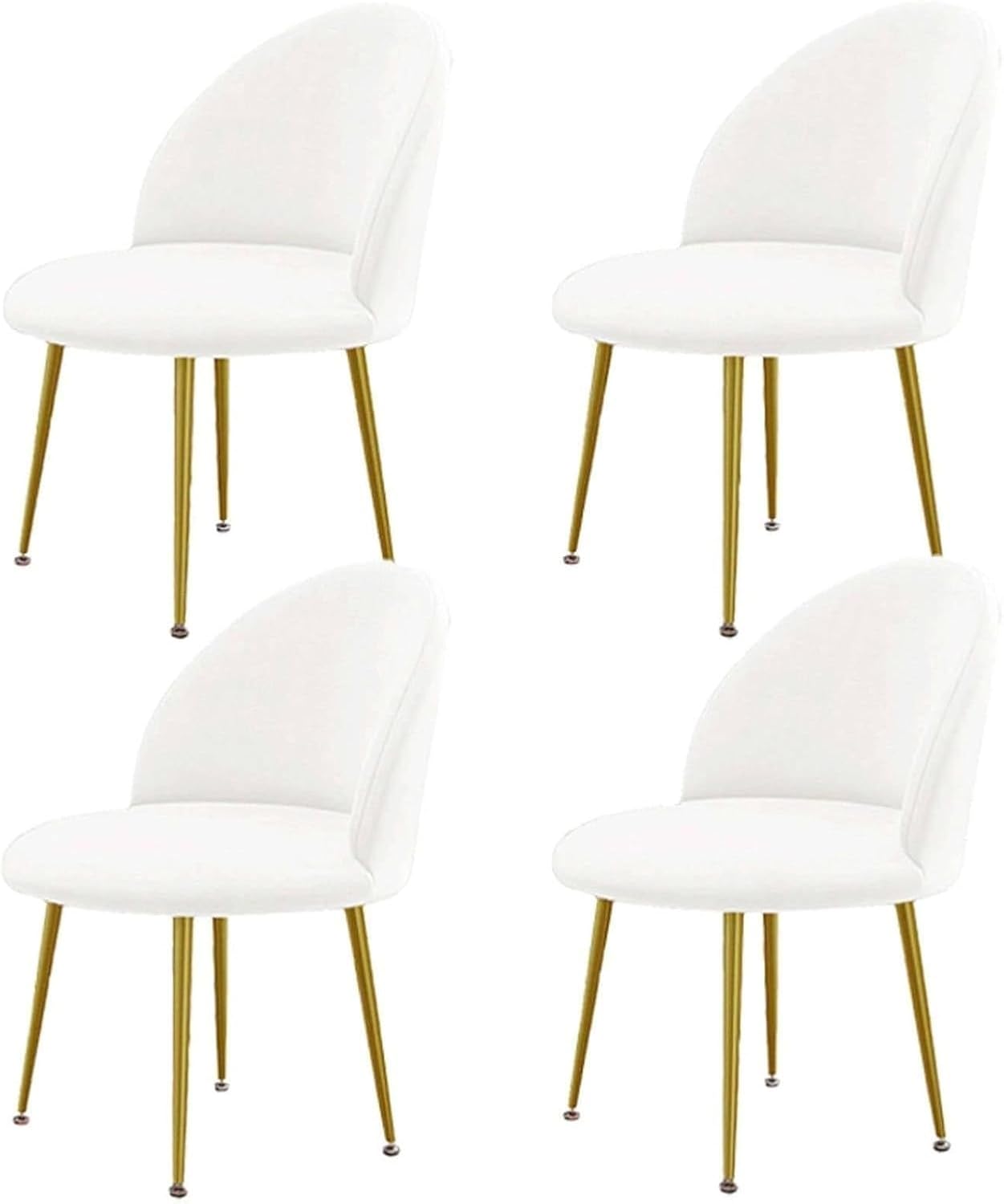 Luxury Velvet Curved Back Dining Chair Covers Super Soft Semicircle Back Chair Slipcovers Mid Century Modern Solid Color High Back Chair Protectors for Hotel Banquet(15,1PCS)