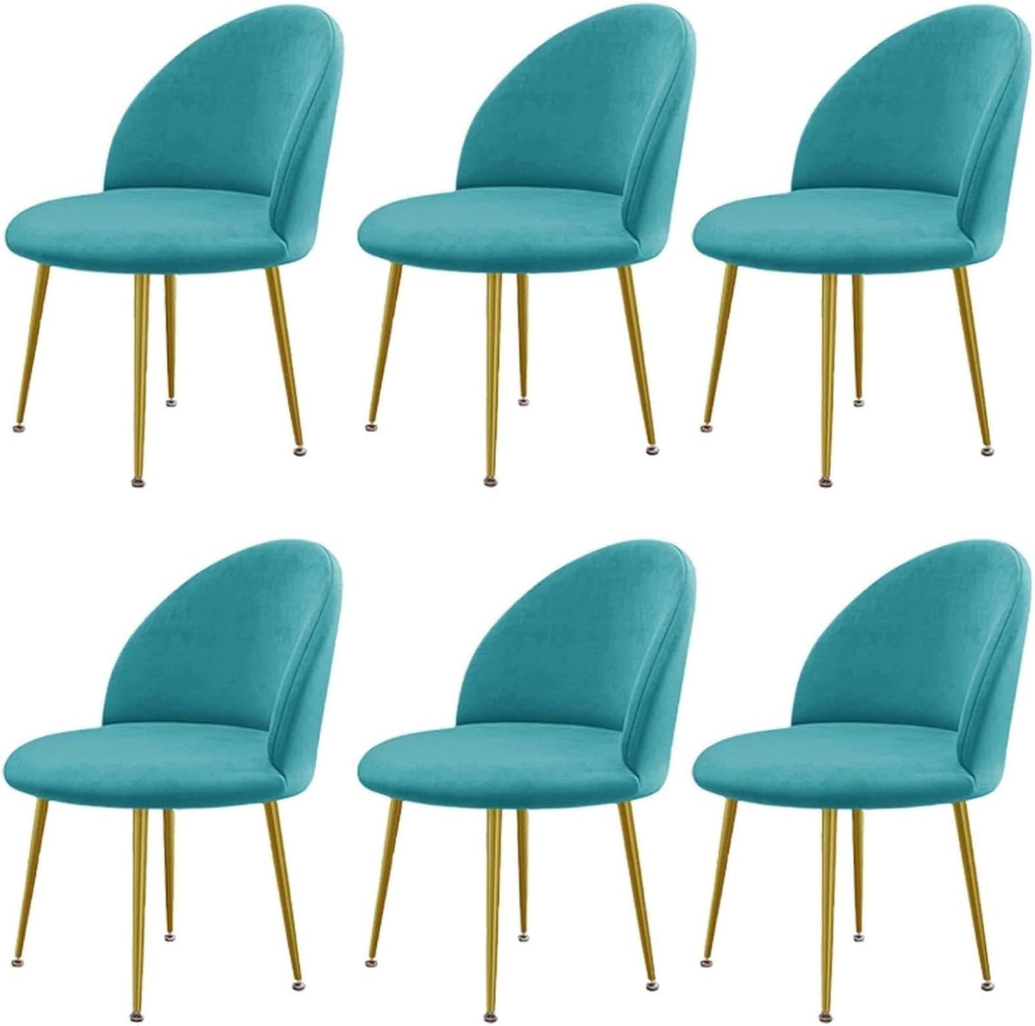 Luxury Velvet Curved Back Dining Chair Covers Super Soft Semicircle Back Chair Slipcovers Mid Century Modern Solid Color High Back Chair Protectors for Hotel Banquet(15,1PCS)