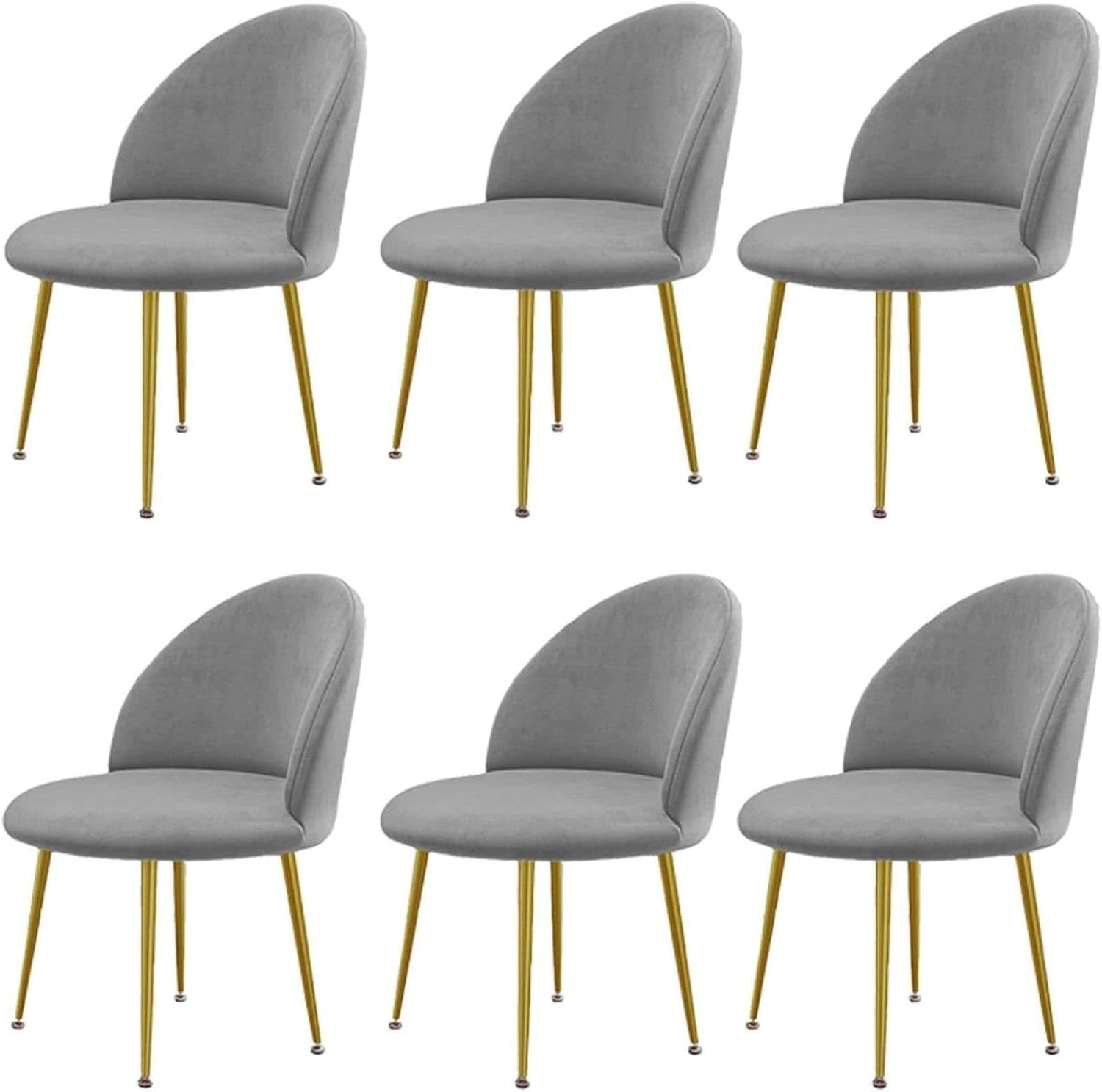 Luxury Velvet Curved Back Dining Chair Covers Super Soft Semicircle Back Chair Slipcovers Mid Century Modern Solid Color High Back Chair Protectors for Hotel Banquet(15,1PCS)