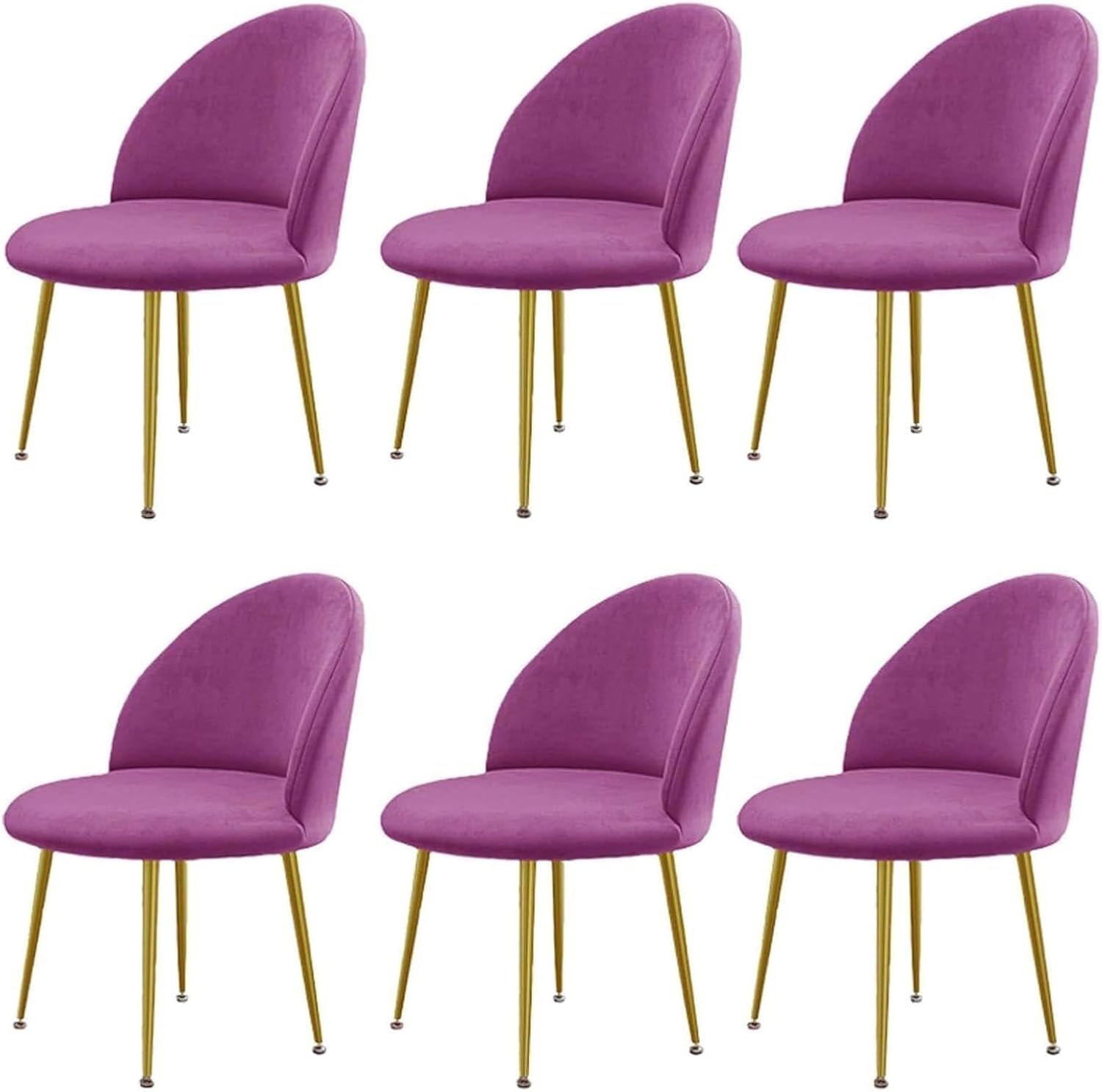 Luxury Velvet Curved Back Dining Chair Covers Super Soft Semicircle Back Chair Slipcovers Mid Century Modern Solid Color High Back Chair Protectors for Hotel Banquet(15,1PCS)