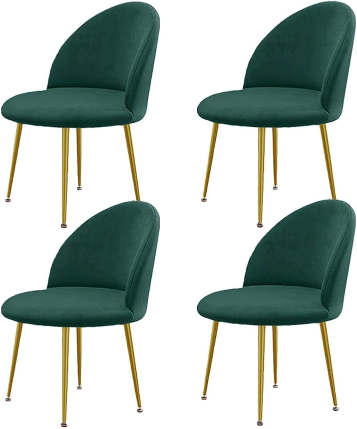 Luxury Velvet Curved Back Dining Chair Covers Super Soft Semicircle Back Chair Slipcovers Mid Century Modern Solid Color High Back Chair Protectors for Hotel Banquet(15,1PCS)