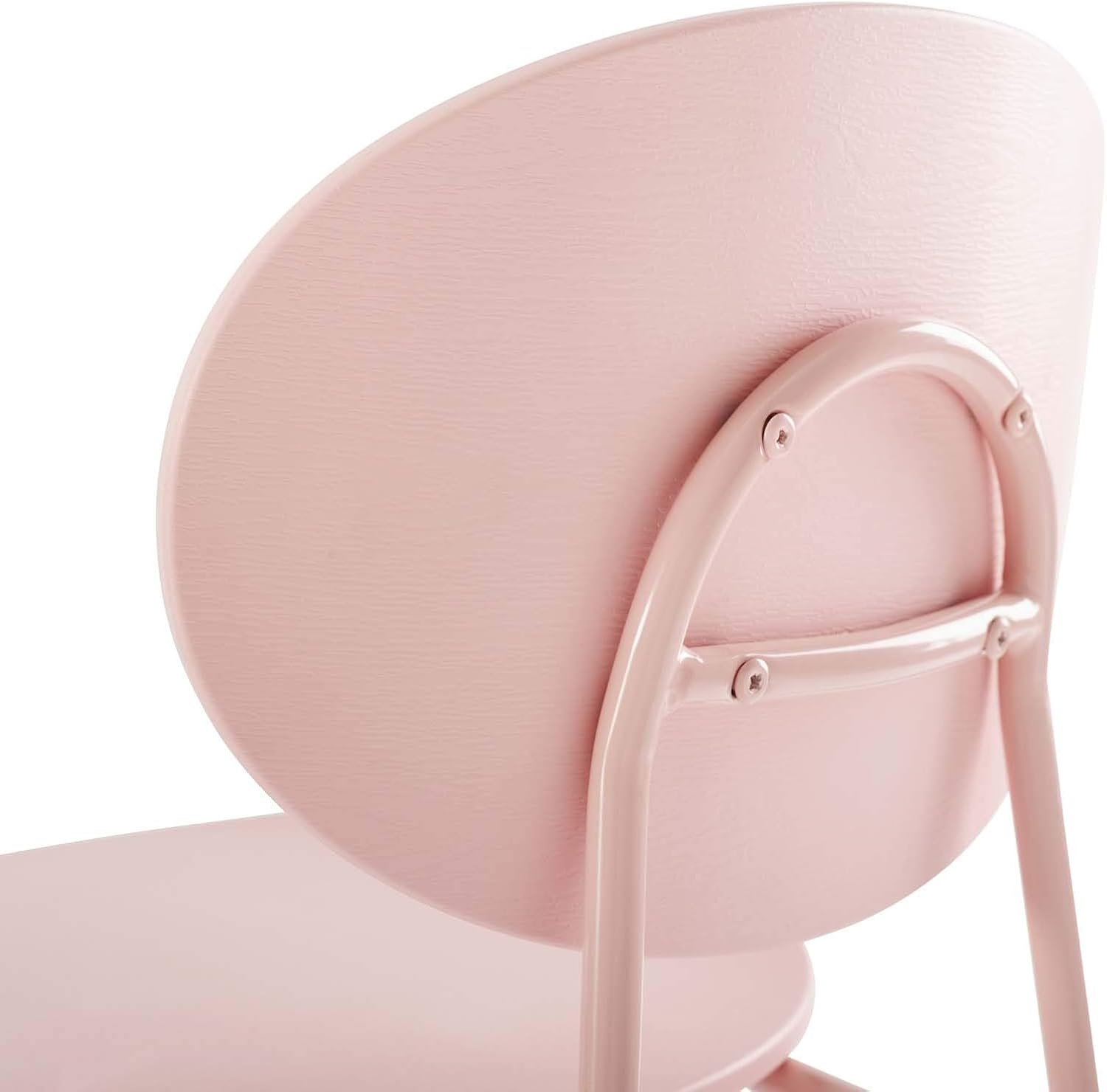 Modway Palette Modern Molded Plastic Accent Dining Chair in Pink - Set of 2 - Comes Fully Assembled