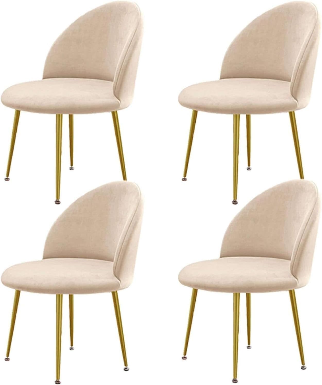 Luxury Velvet Curved Back Dining Chair Covers Super Soft Semicircle Back Chair Slipcovers Mid Century Modern Solid Color High Back Chair Protectors for Hotel Banquet(15,1PCS)