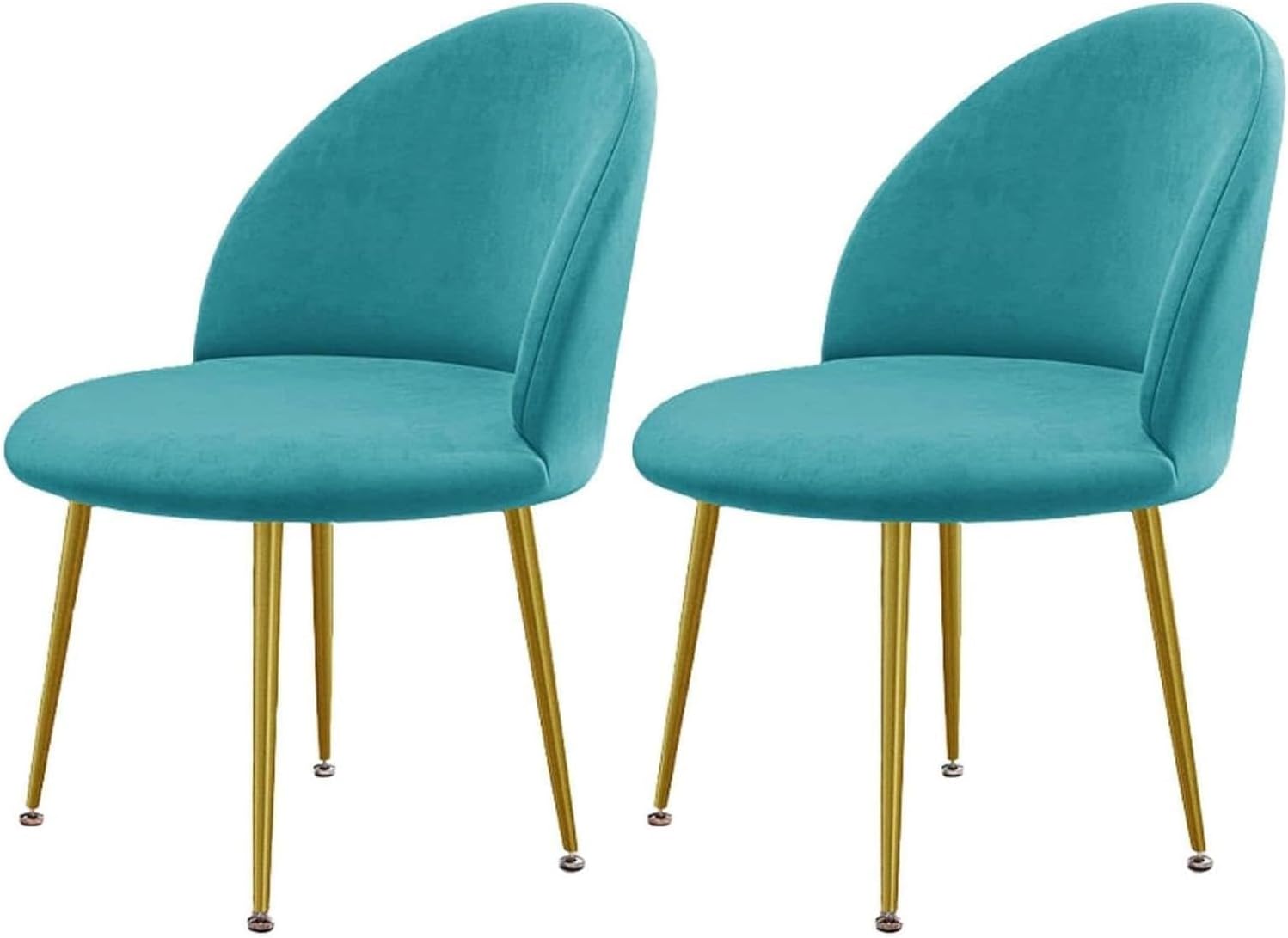 Luxury Velvet Curved Back Dining Chair Covers Super Soft Semicircle Back Chair Slipcovers Mid Century Modern Solid Color High Back Chair Protectors for Hotel Banquet(15,1PCS)