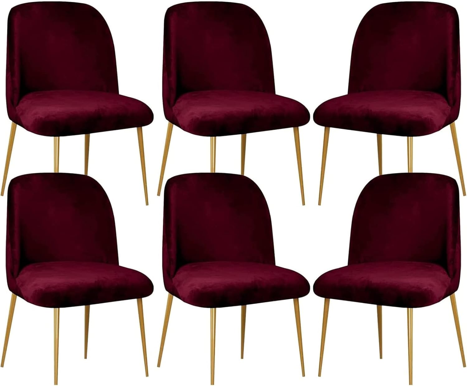Dining Chair Cover Stretch Velvet Upholstered Side Dining Chair Cover Slipcover Curved Back Mid Century Modern Accent Dining Chair Covers for Kitchen Living Room