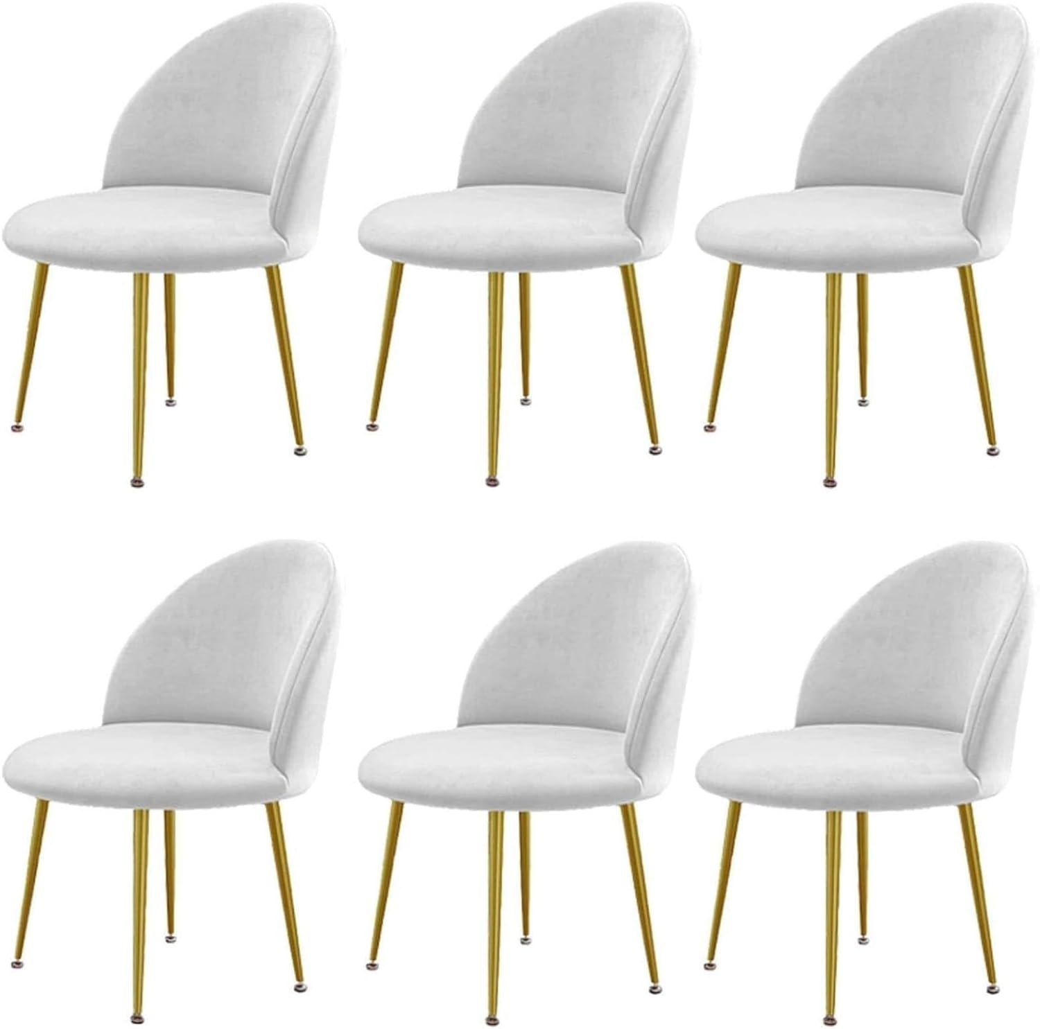 Luxury Velvet Curved Back Dining Chair Covers Super Soft Semicircle Back Chair Slipcovers Mid Century Modern Solid Color High Back Chair Protectors for Hotel Banquet(15,1PCS)