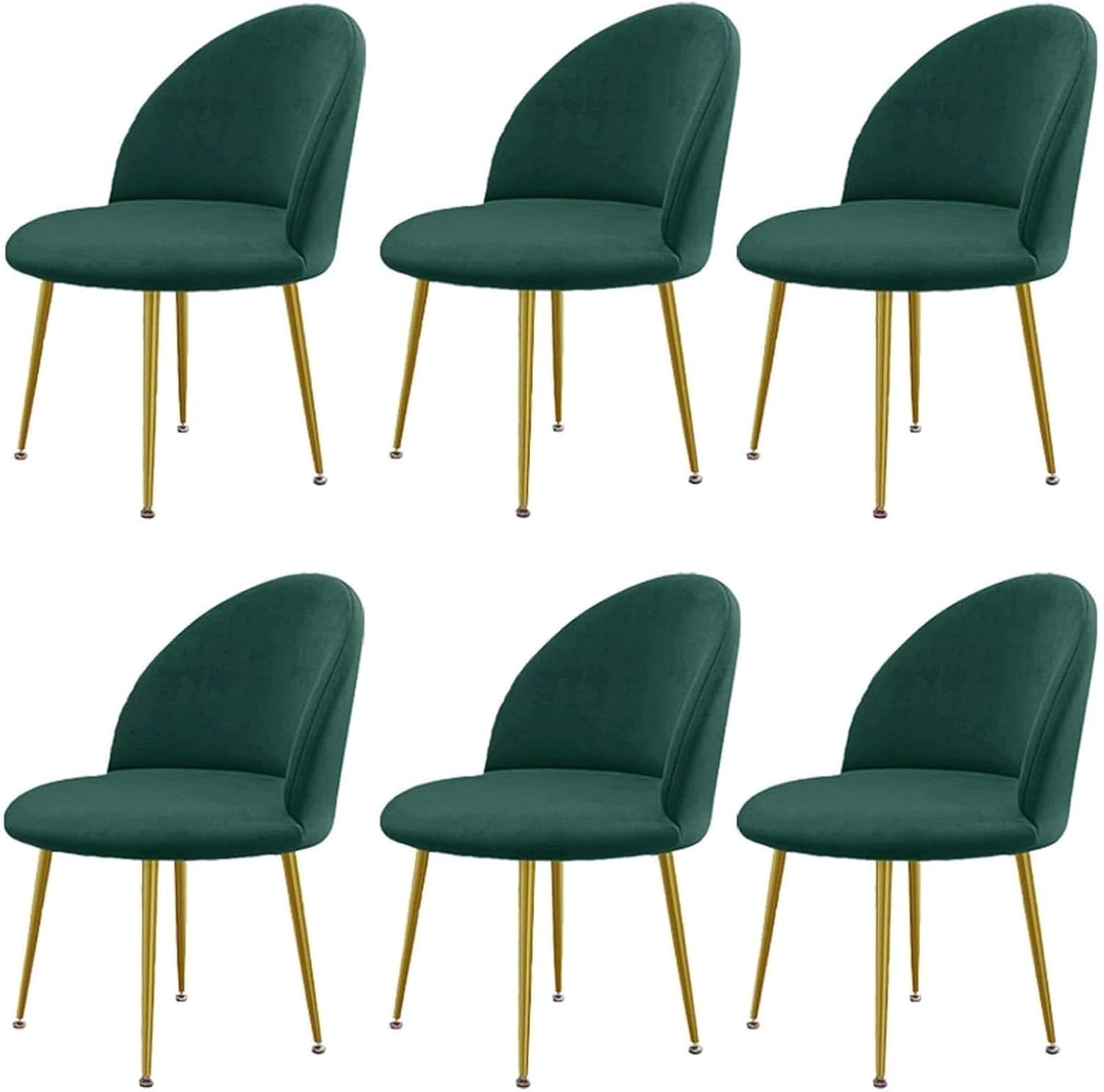 Luxury Velvet Curved Back Dining Chair Covers Super Soft Semicircle Back Chair Slipcovers Mid Century Modern Solid Color High Back Chair Protectors for Hotel Banquet(15,1PCS)
