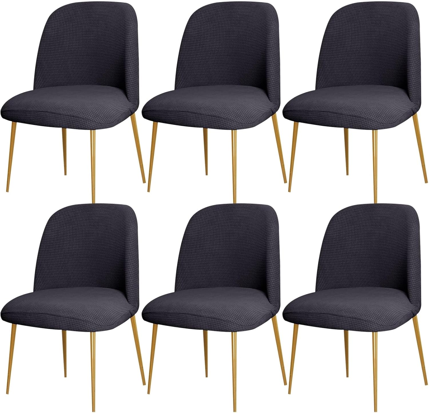 Dining Chair Cover Stretch Velvet Upholstered Side Dining Chair Cover Slipcover Curved Back Mid Century Modern Accent Dining Chair Covers for Kitchen Living Room