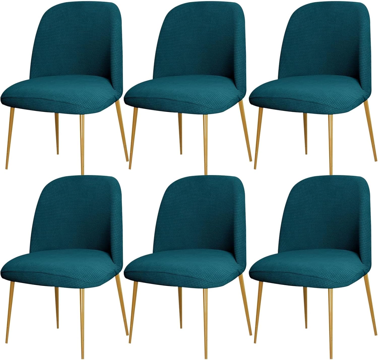 Dining Chair Cover Stretch Velvet Upholstered Side Dining Chair Cover Slipcover Curved Back Mid Century Modern Accent Dining Chair Covers for Kitchen Living Room