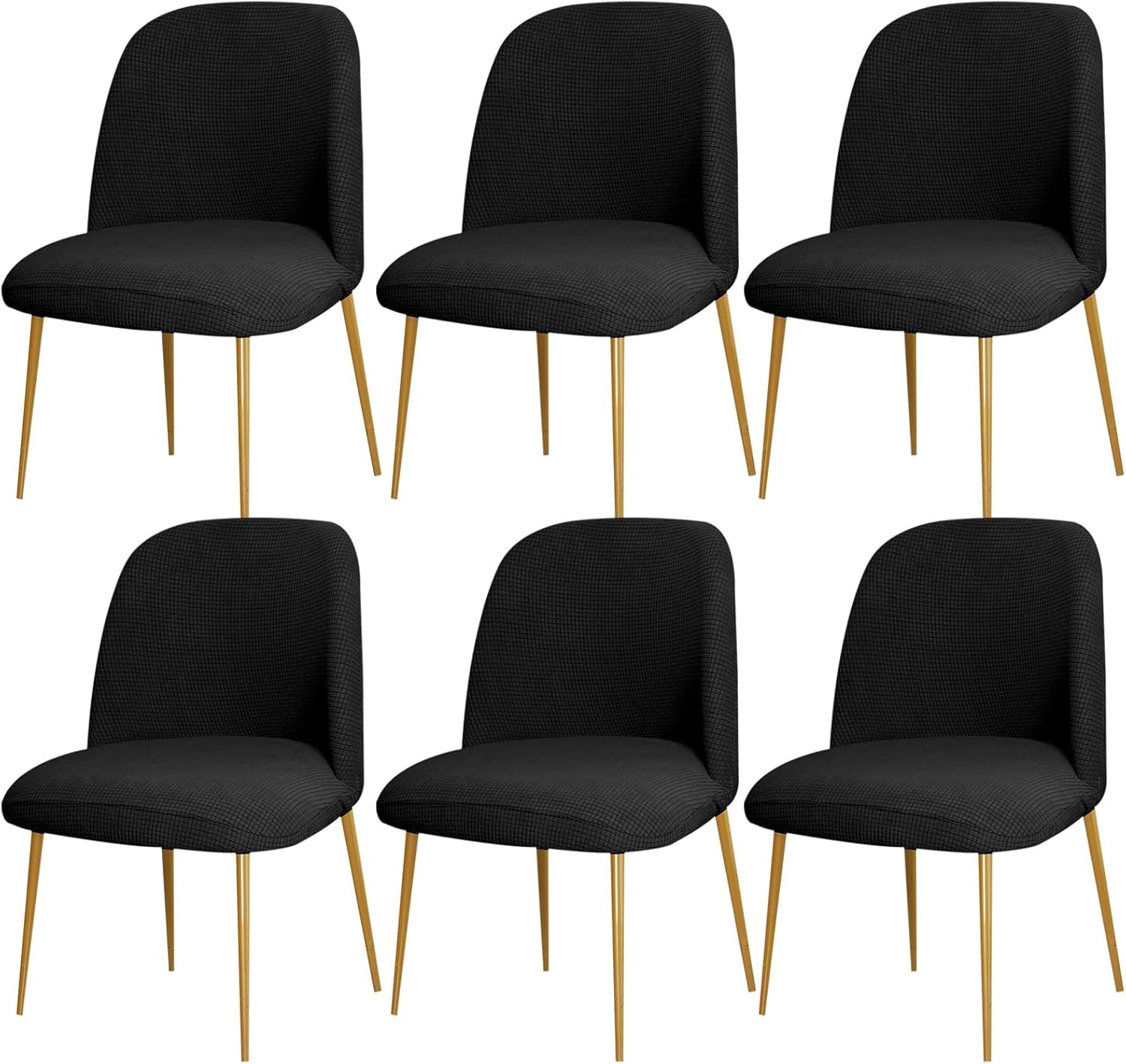 Dining Chair Cover Stretch Velvet Upholstered Side Dining Chair Cover Slipcover Curved Back Mid Century Modern Accent Dining Chair Covers for Kitchen Living Room