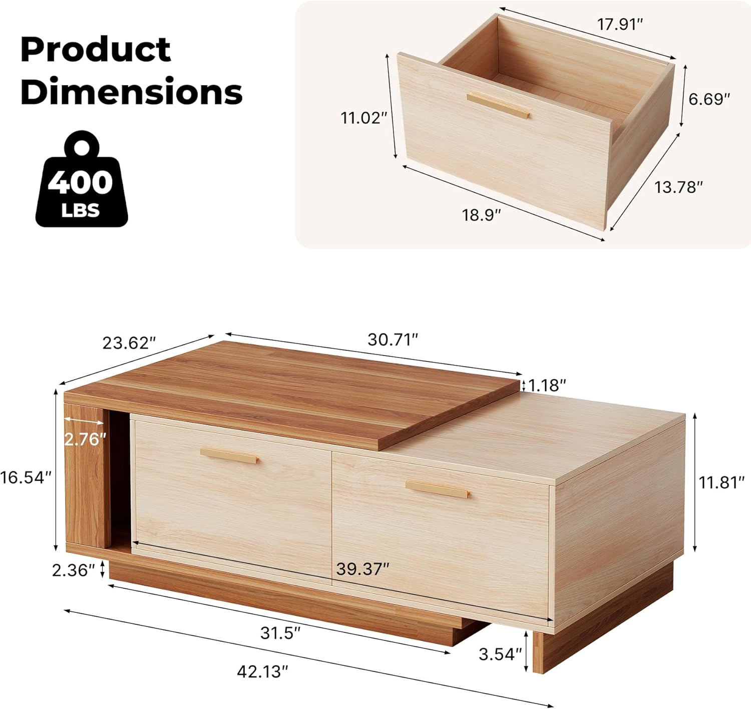  Coffee Table with Storage
